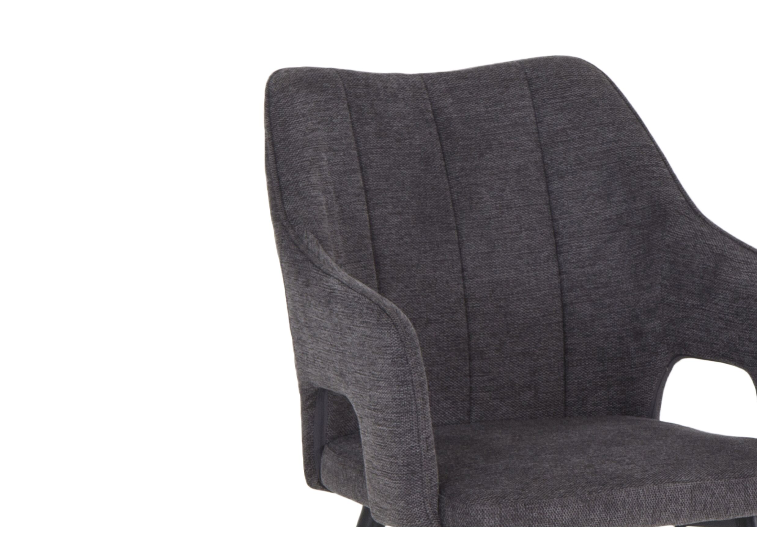 Chaise Daly 55x60x86cm - fibre polyester - gris