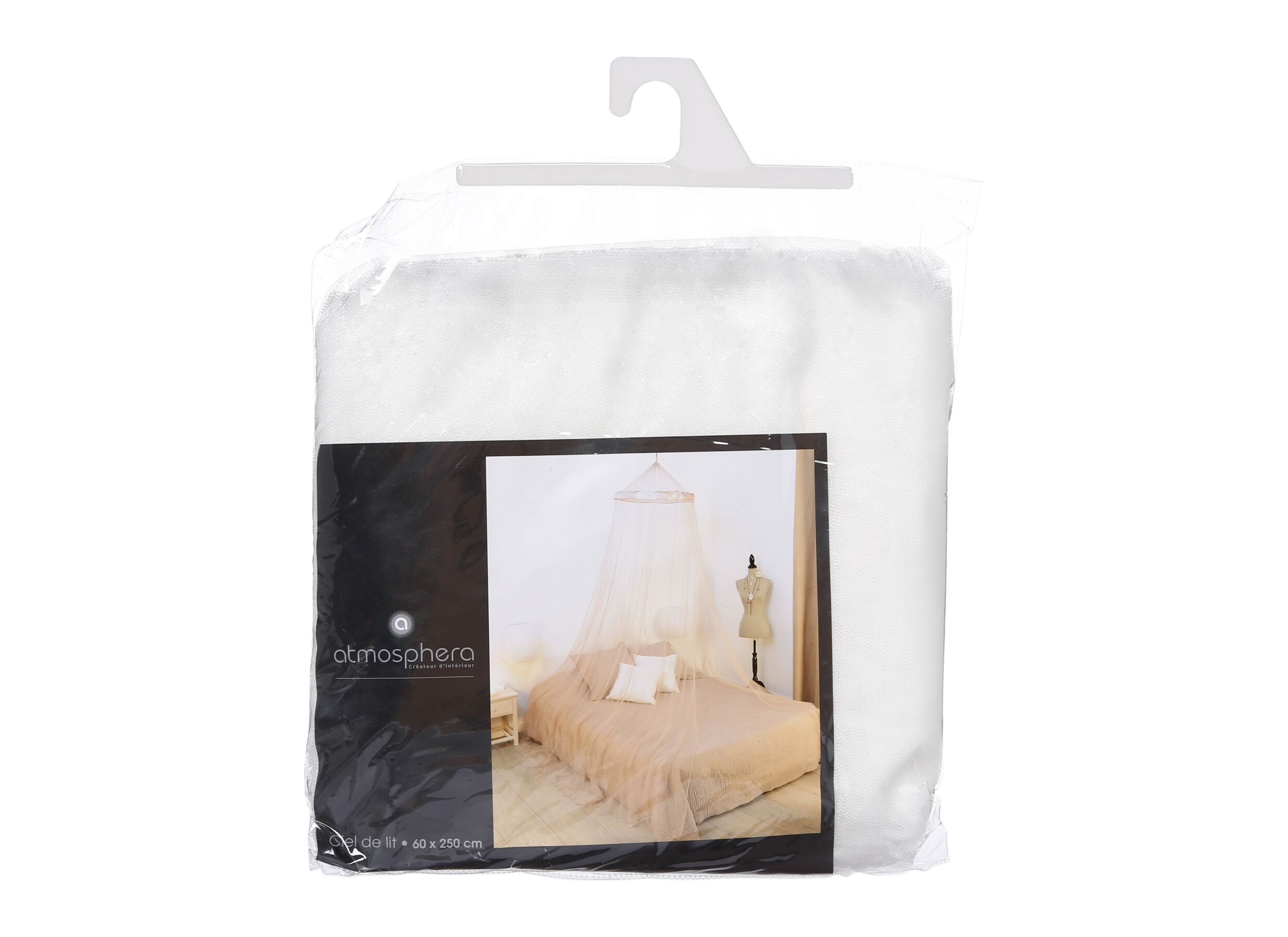 Klamboe 250x60cm - polyestervezel - wit