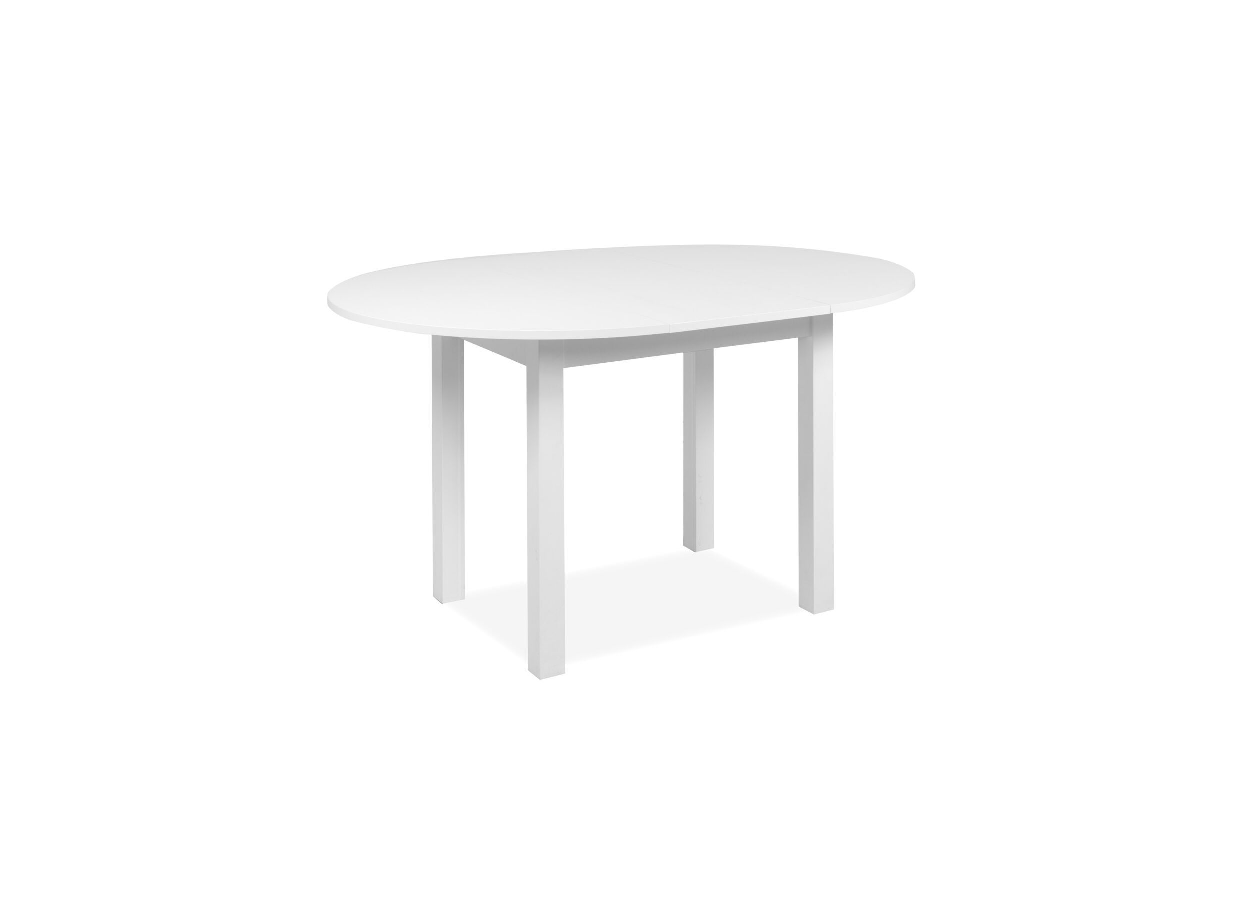 Ronde tafel Coburg 100/140x100cm - melamine - wit