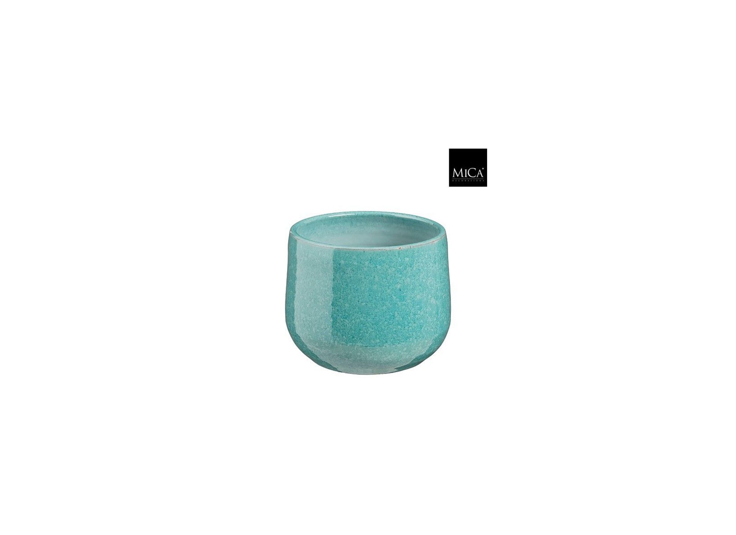 Bloempot Matteo H13cm - terracotta - turquoise - Cache-pot Matteo H13cm - terre cuite - turquoise