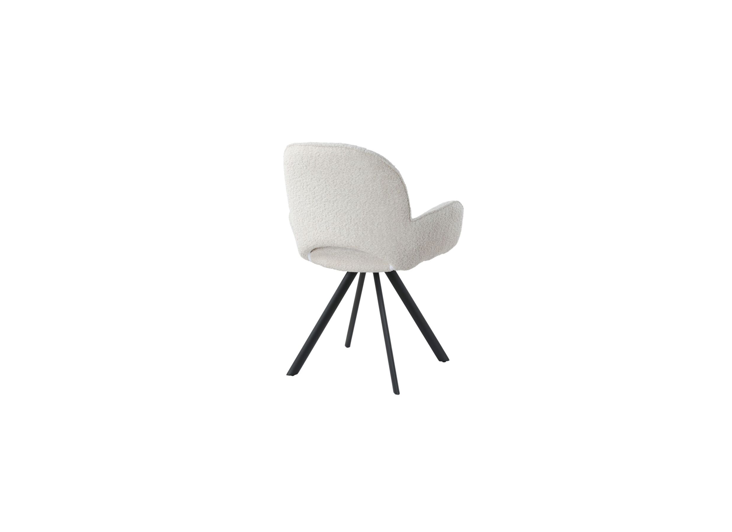 Aperçu - Chaise pivotante Adrian 60x58x86cm - polyester - blanc