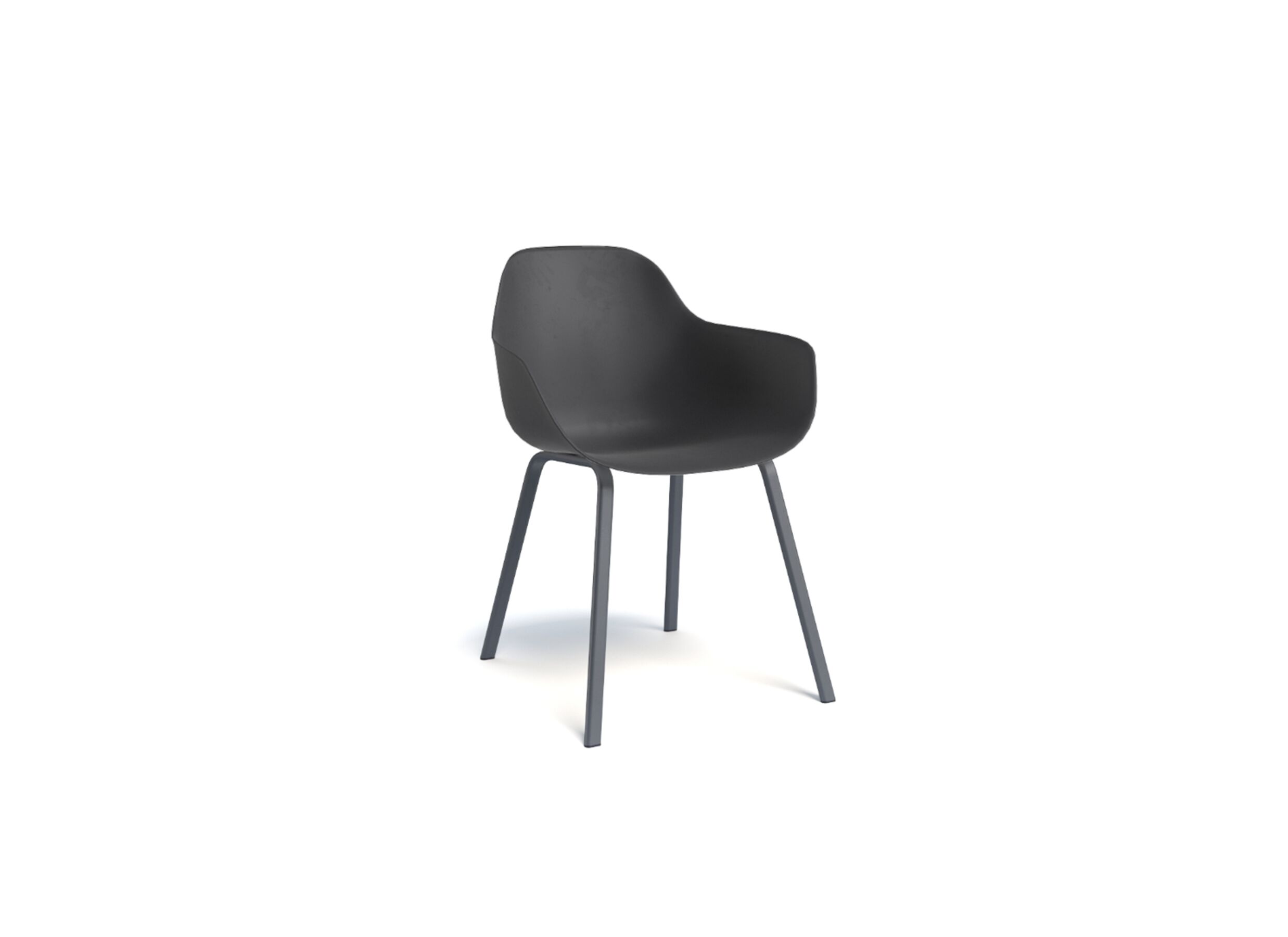 Chaise coque Horta synthétique noir - Chaise coque Horta 56x59x82cm - métal/polypropylène - noir