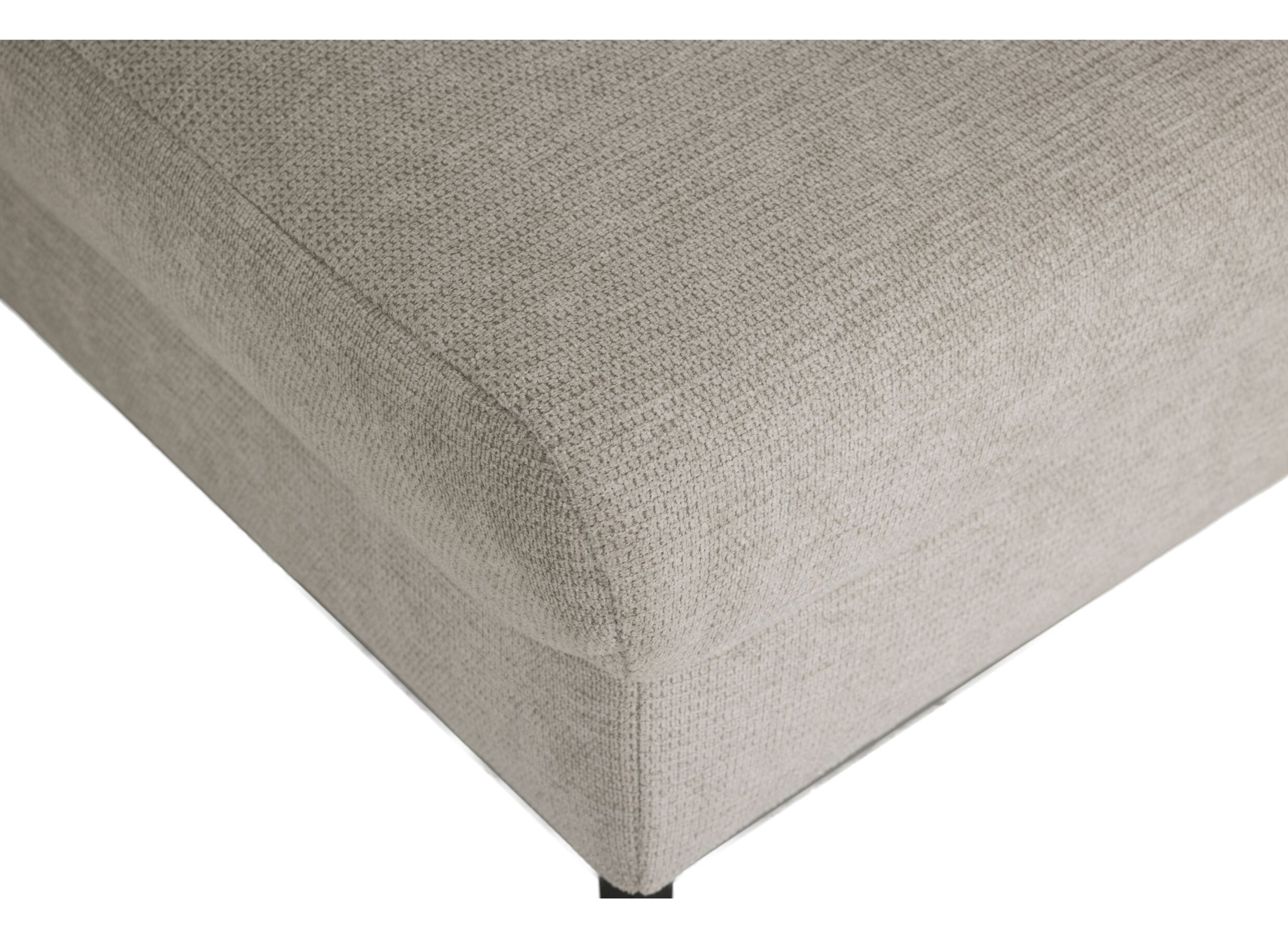Detail - Canapé d'angle Poppy 181x317x249cm - tissu - beige avec fonction relax et lit