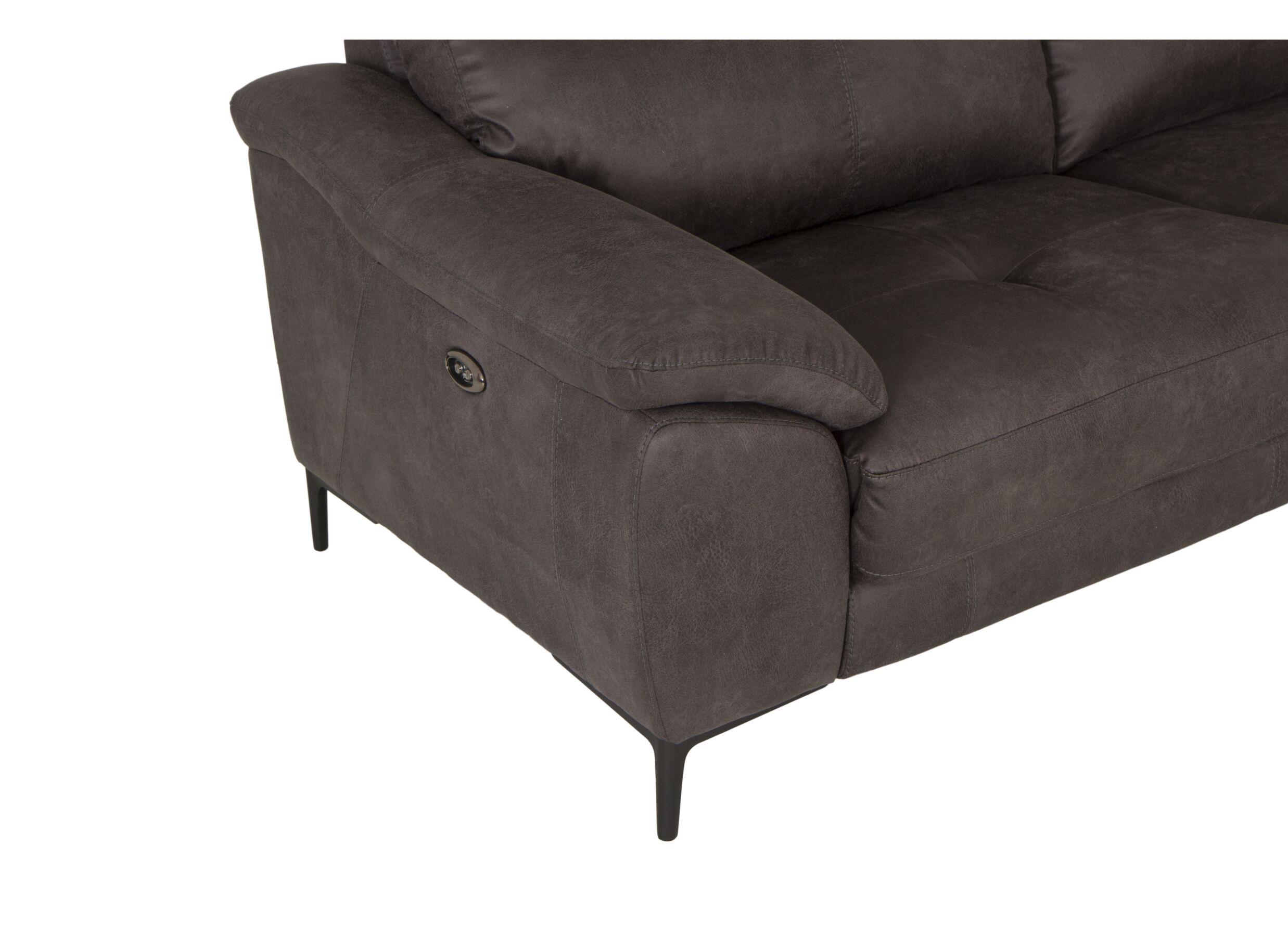 Zetel Angele 2,5+2-zit - stof - bruingrijs met relax