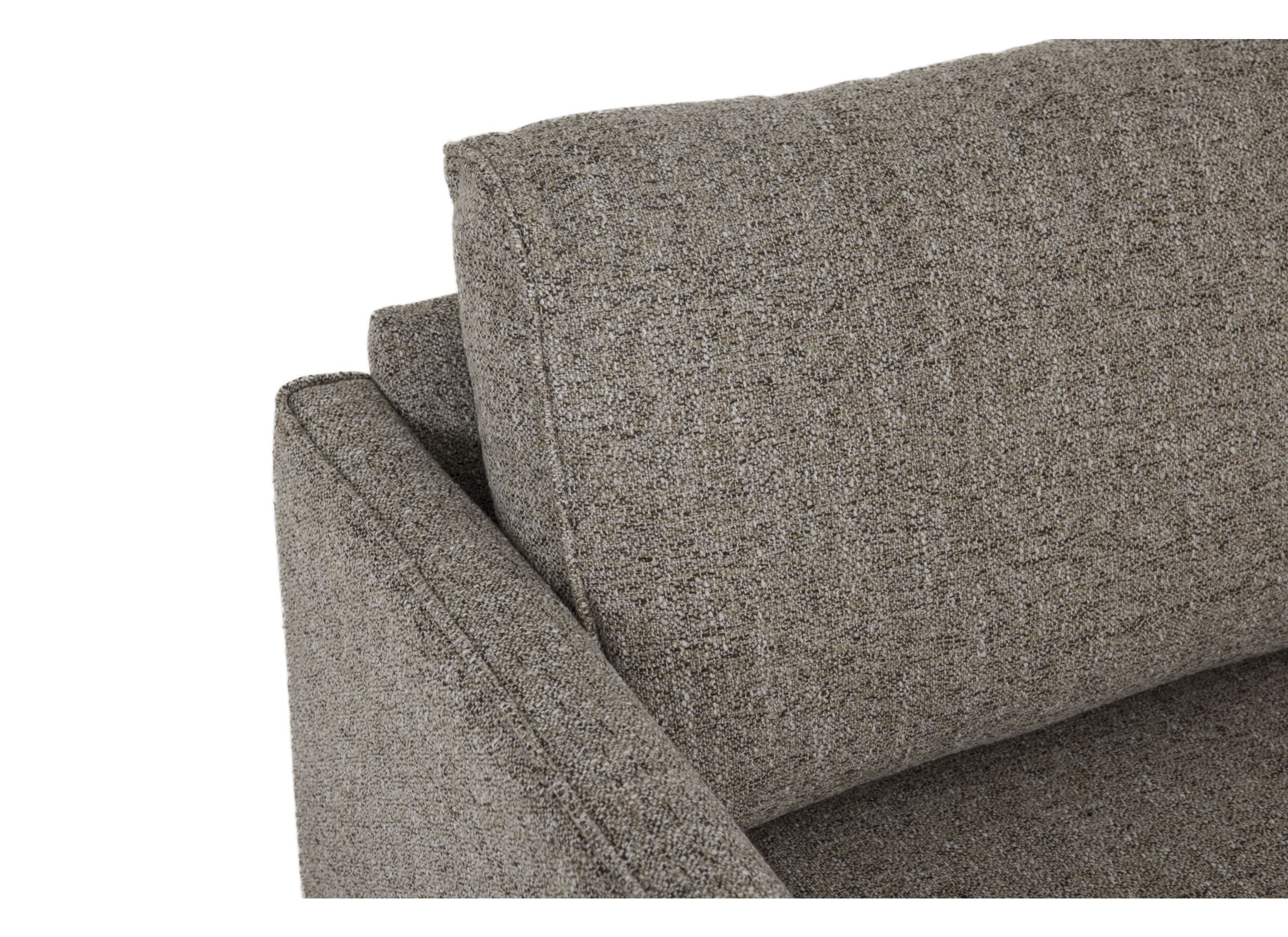 Canapé d'angle Lamar 257x223cm - tissu - brun clair
