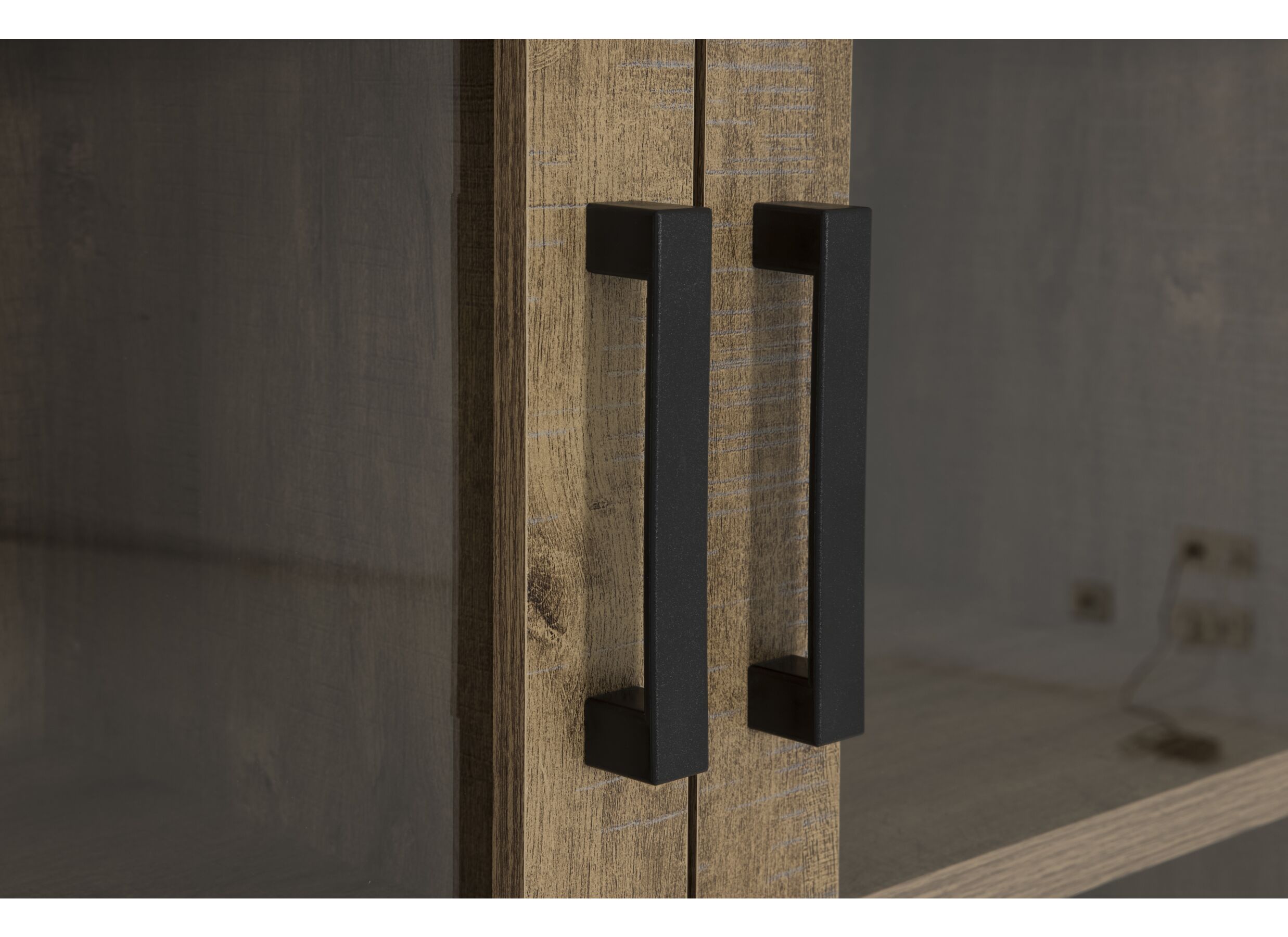 Vitrinekast Esther 110cm - decor - industrial oak