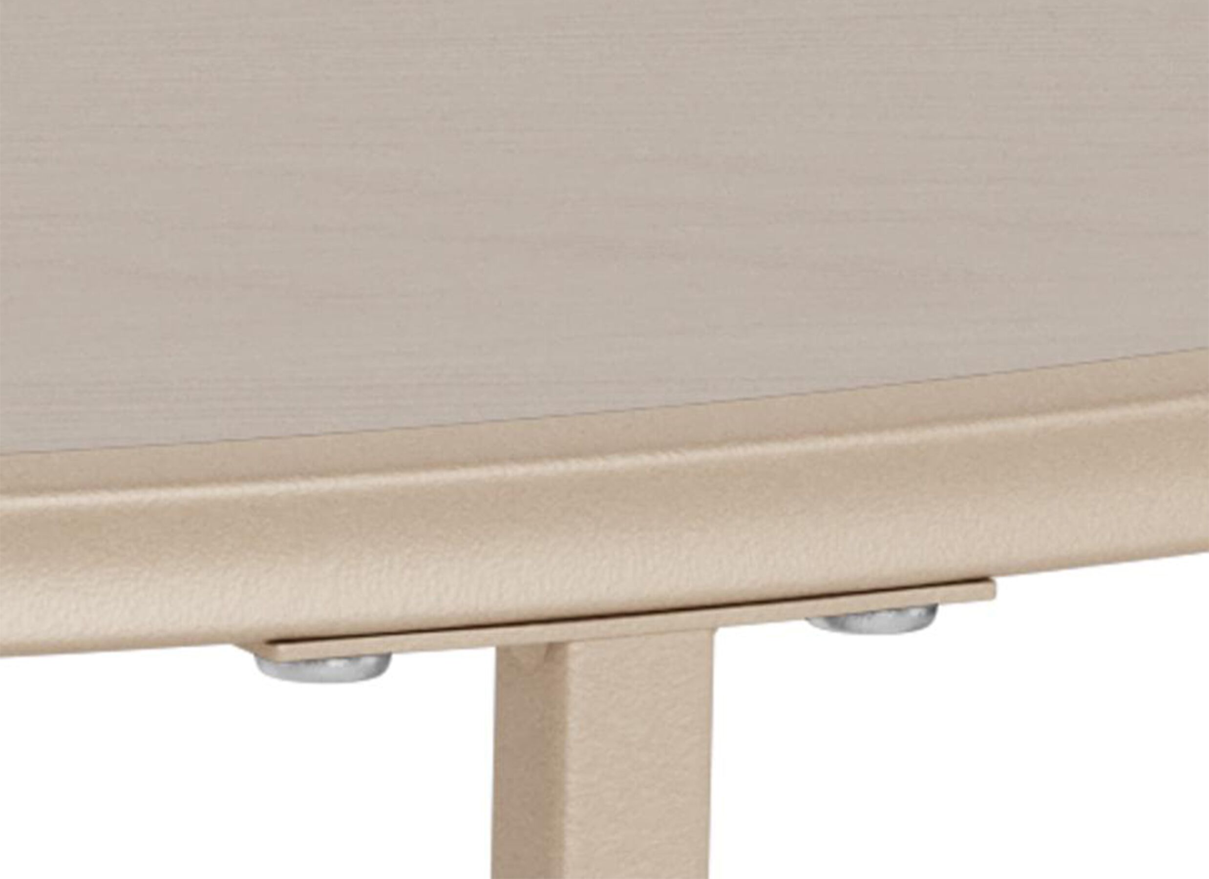 Detail - Table basse Ø80x45cm - mélamine & acier - gris