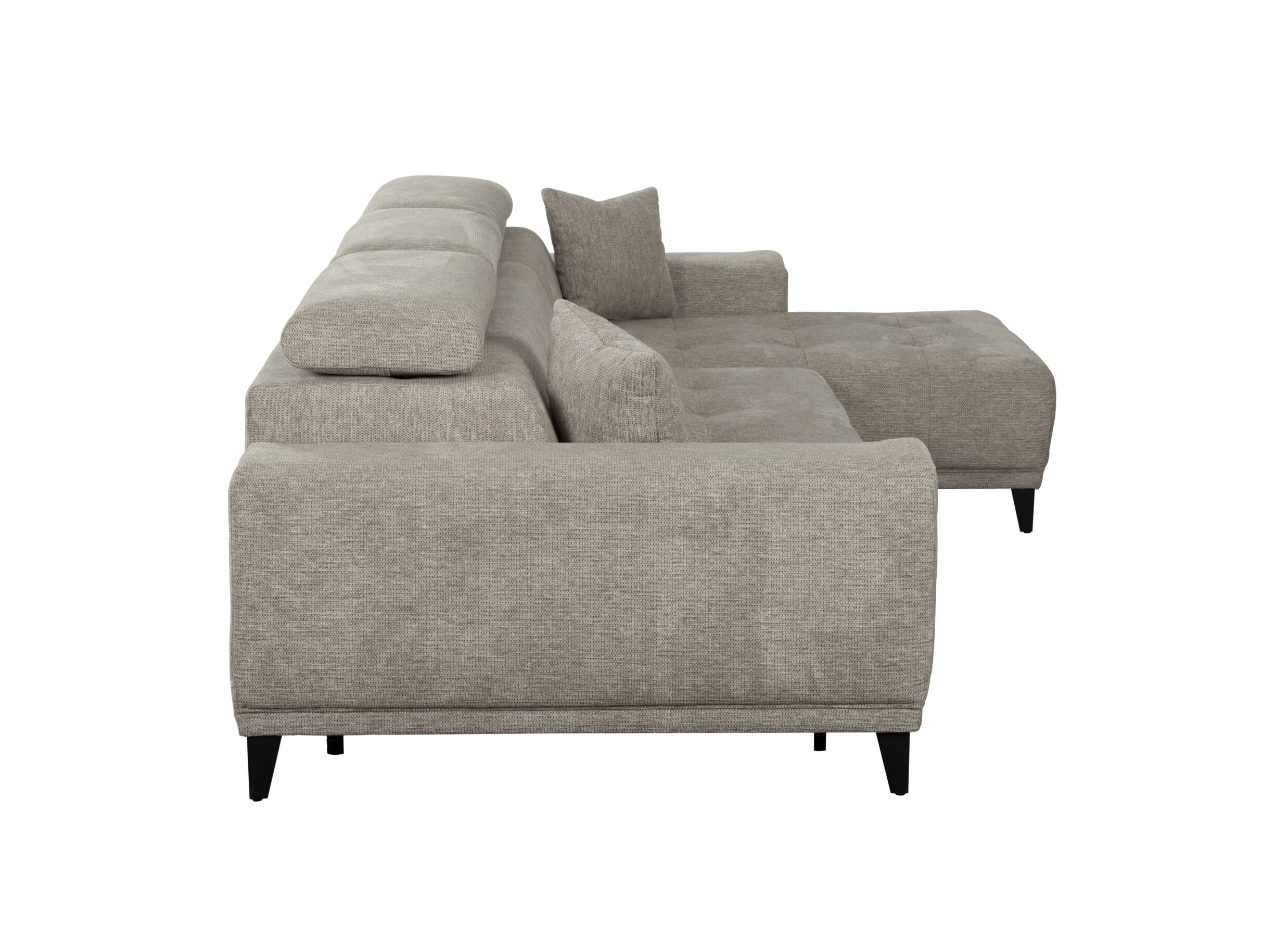 Overzichtsfoto - Hoeksalon Dragor 296x179cm - stof - grijs