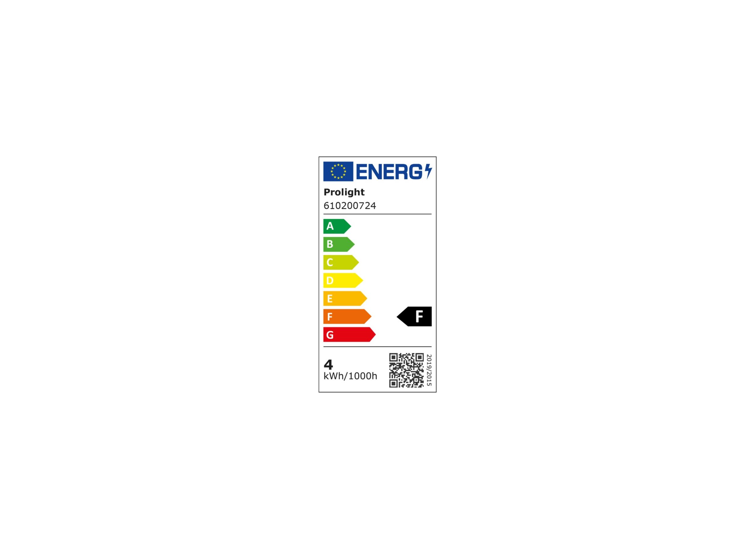 Energielabel - Ledlamp 4W GU10 set van 4