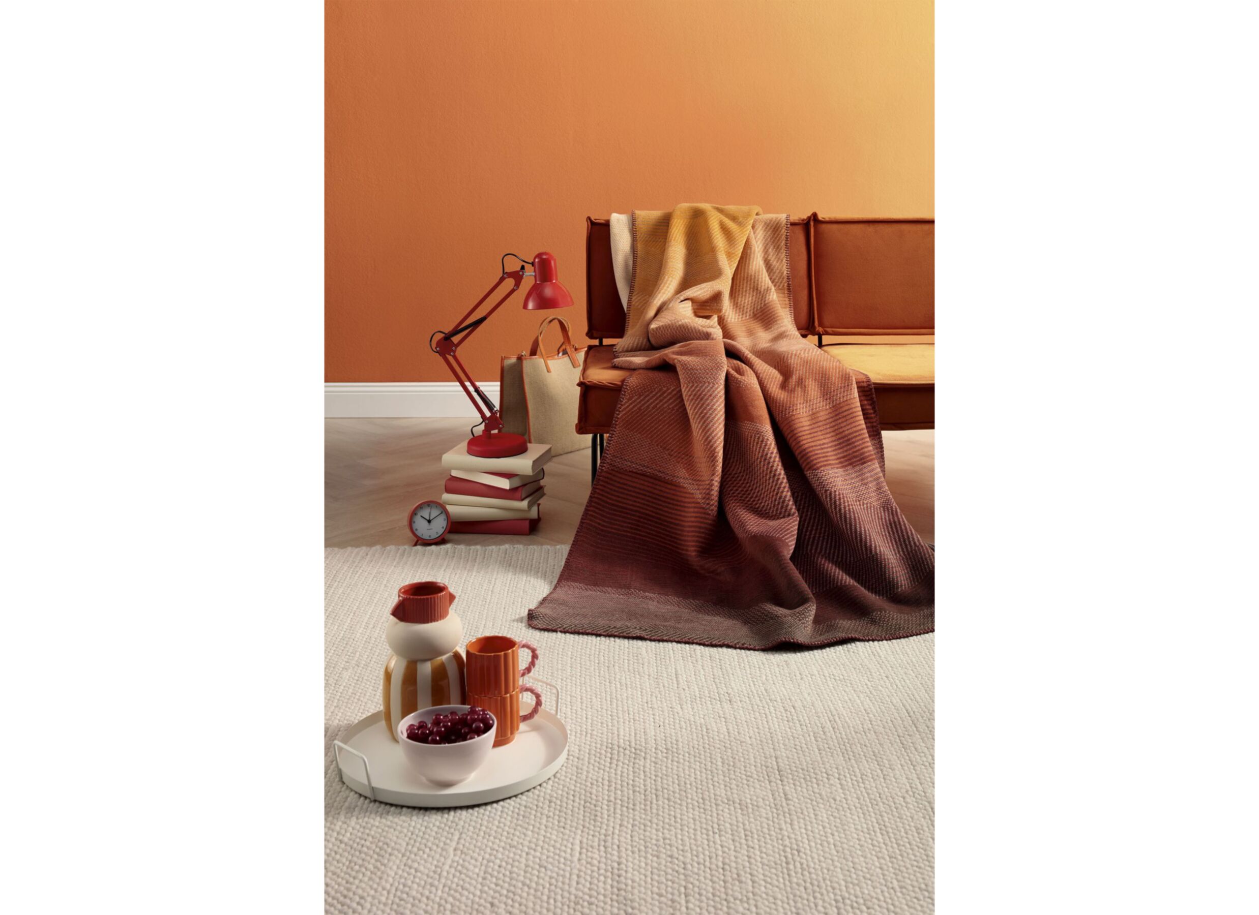 Sfeerfoto - Plaid Sunset Drift 150x200cm - katoen & polyacryl - multicolor
