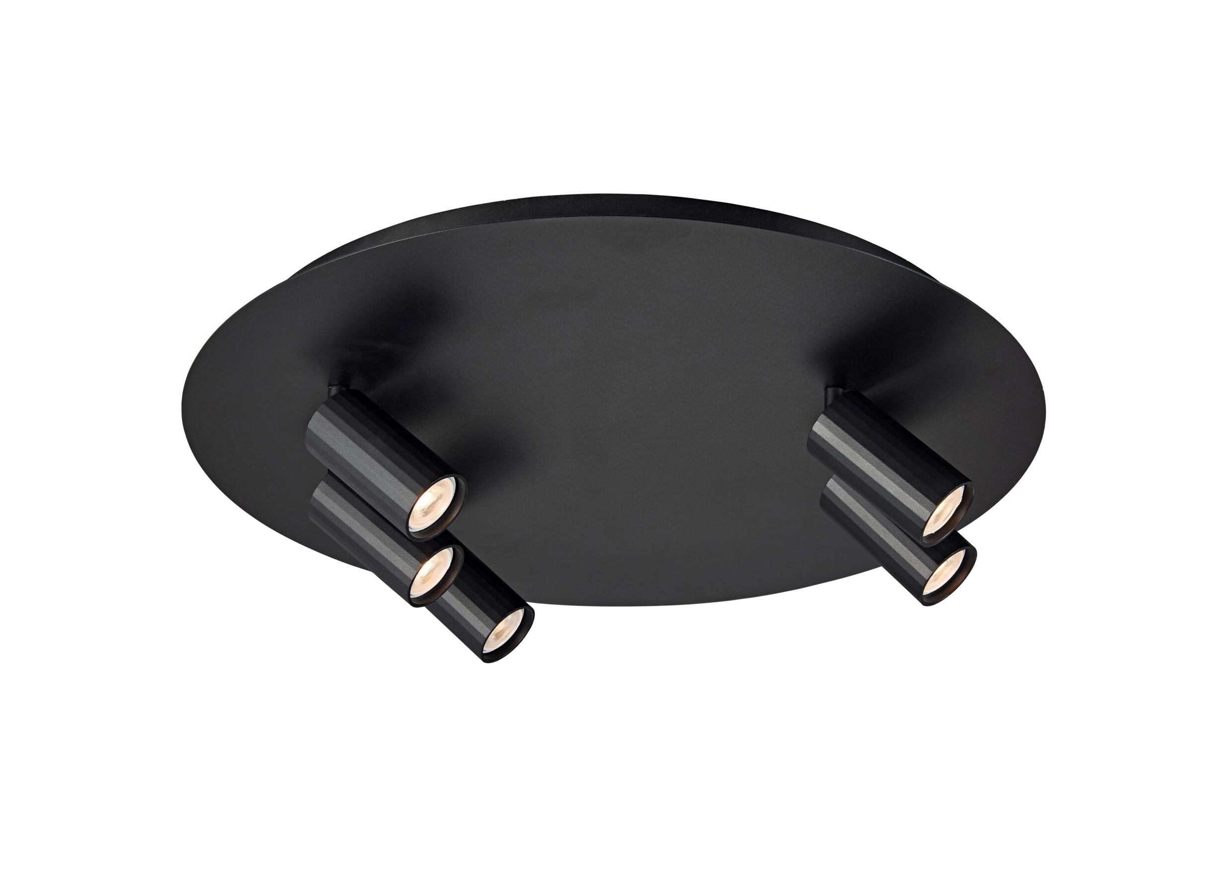 Opbouwspot 5xGU4 - aluminium - zwart - Spot 5xGU4 - aluminium - noir