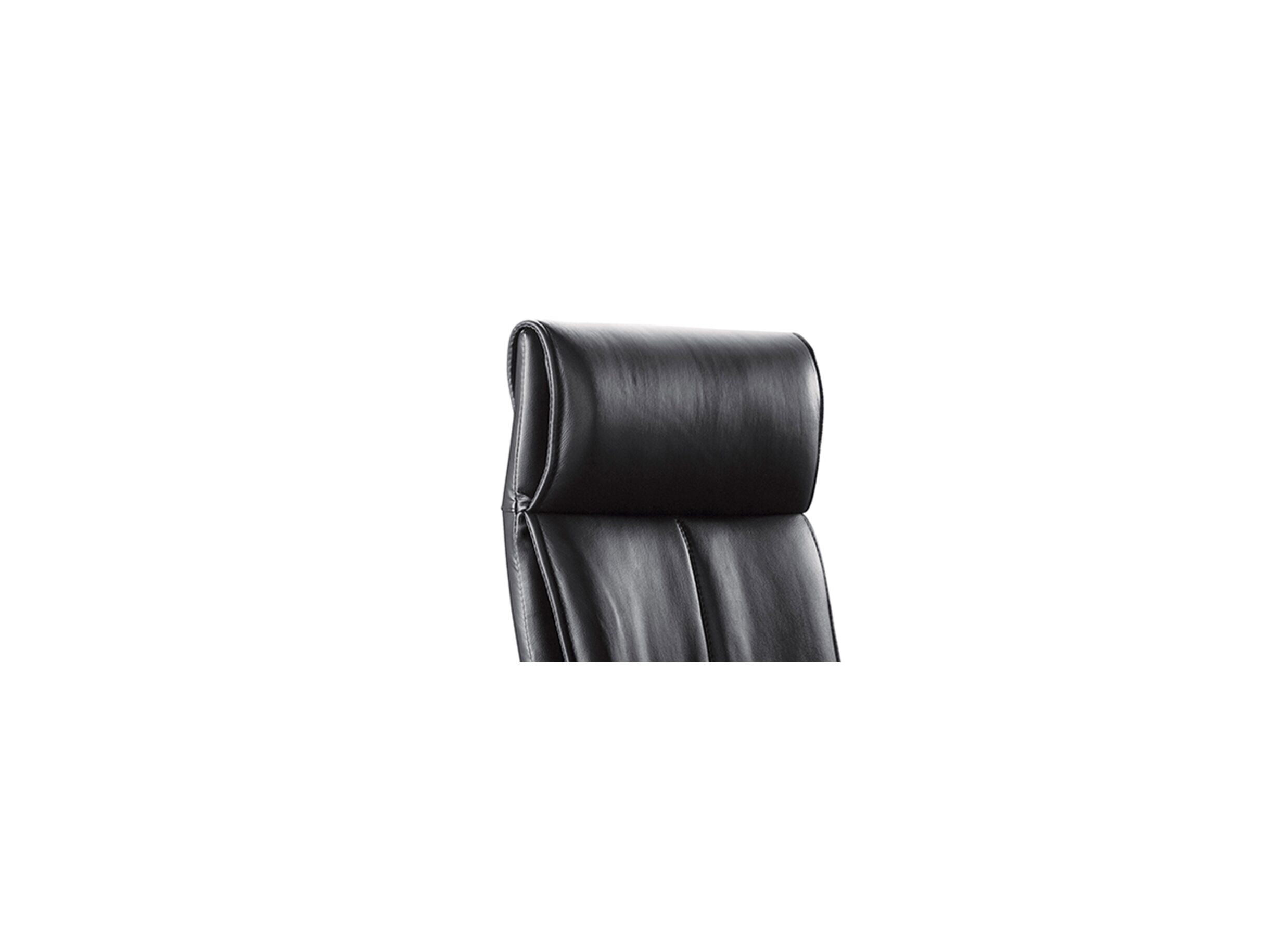 Chaise de bureau Harley 66x66x120,5cm - similicuir - noir