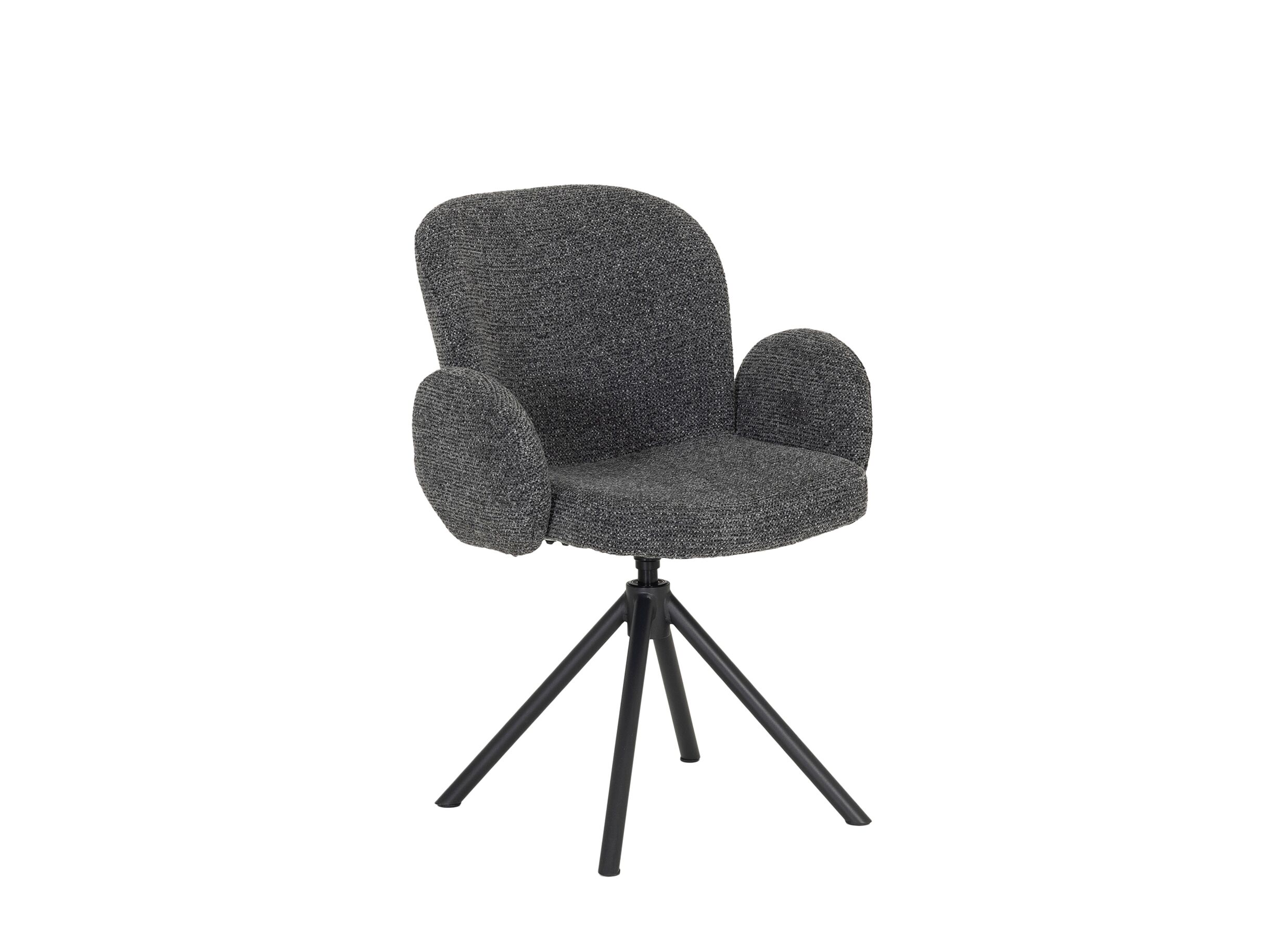 Draaistoel Josea 67x62x86cm - polyestervezel - grijs - Chaise pivotante Josea 67x62x86cm - fibre polyester - gris