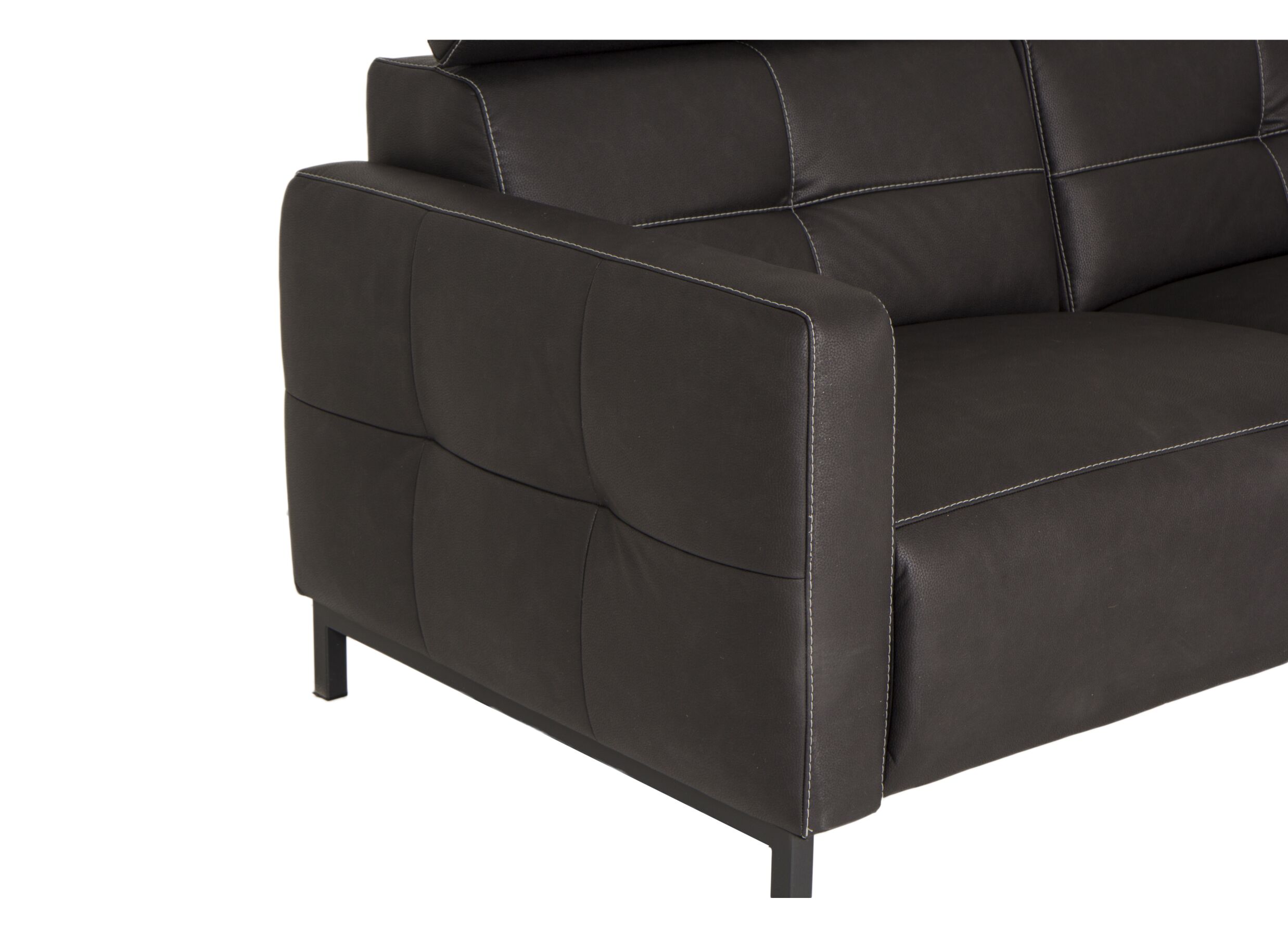 Detail - Canapé Dervaux 3+2+1 places - tissu - anthracite avec relax