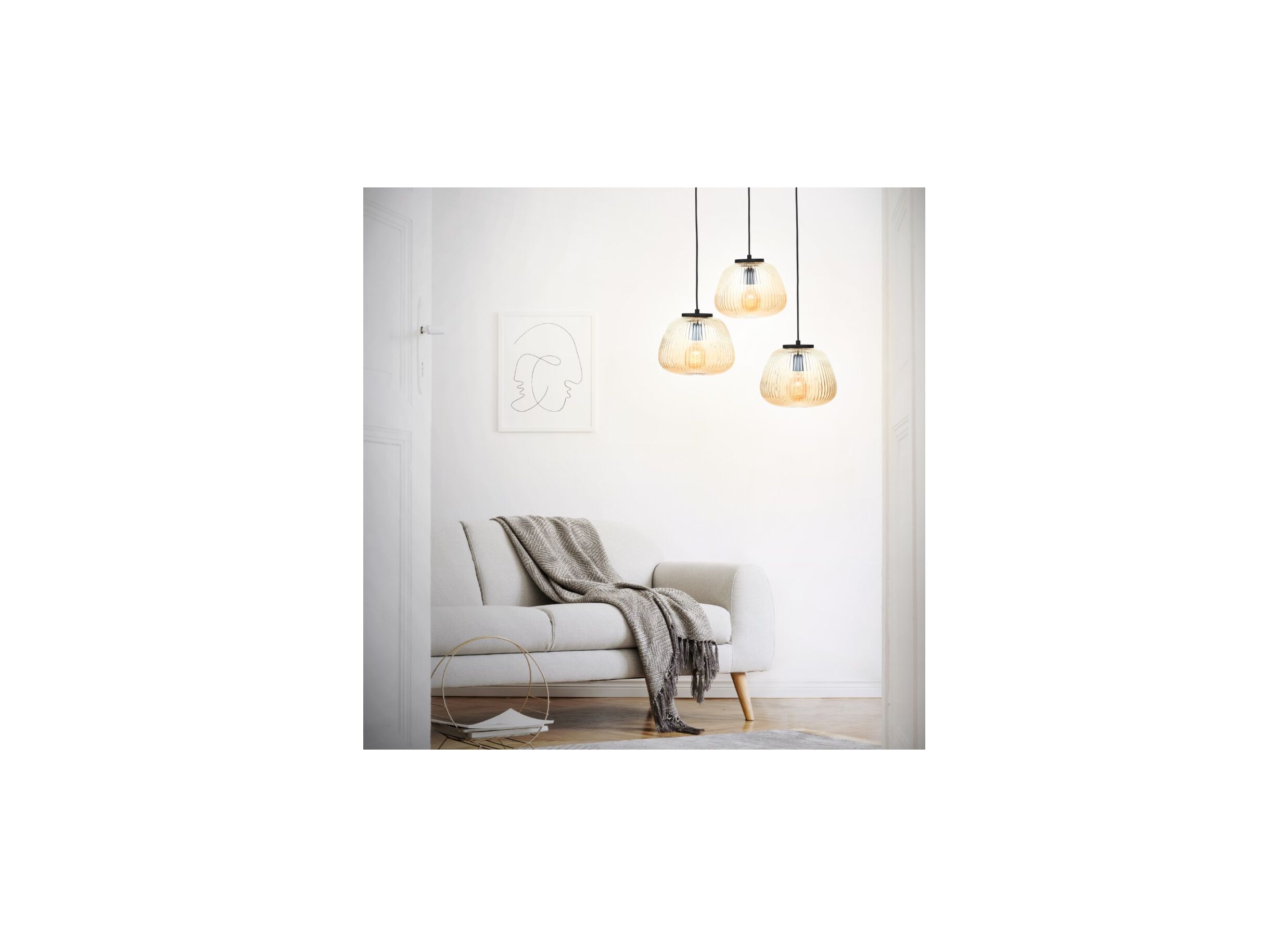 Foto ambiance - Suspension Kaizen Ø40cm 3x40W E27