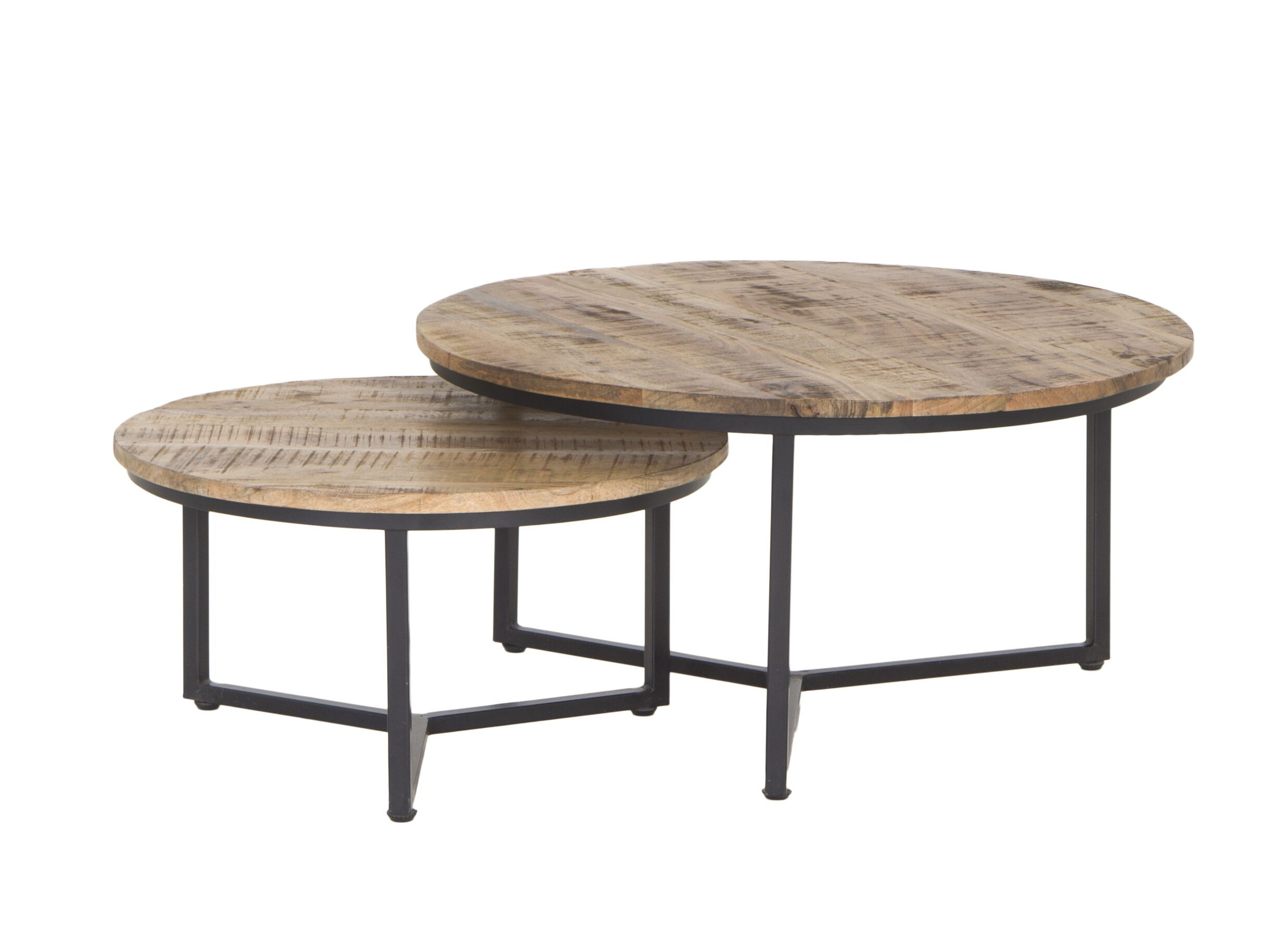 Hoofdfoto - Bijzettafel Scrooge Ø90cm - hout massief - naturel