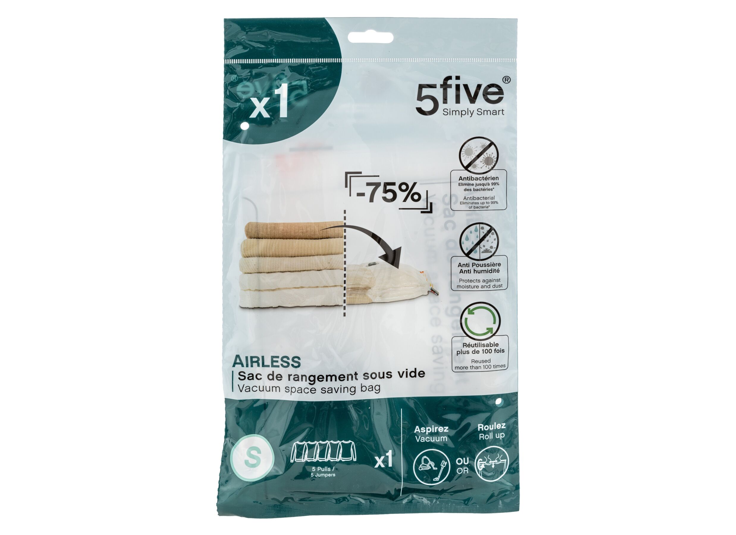 Overzichtsfoto - Opberghoes Vacuum AirFlat S 59x49cm