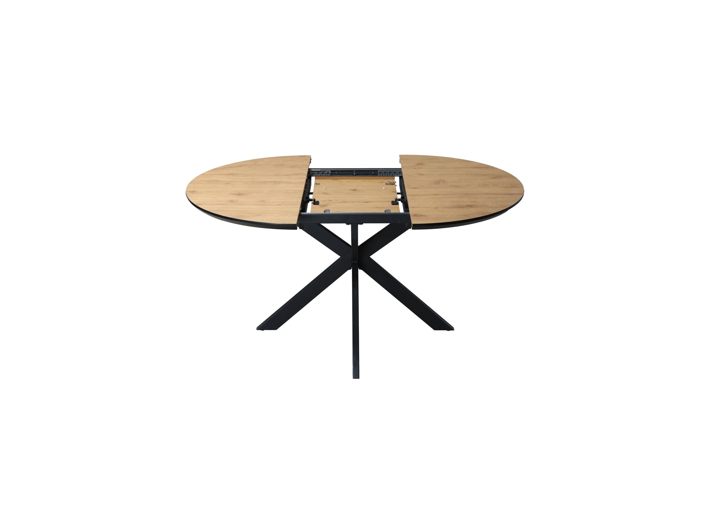 Disposition - Table ronde Dillinger 120/160x120cm - melamine - brun