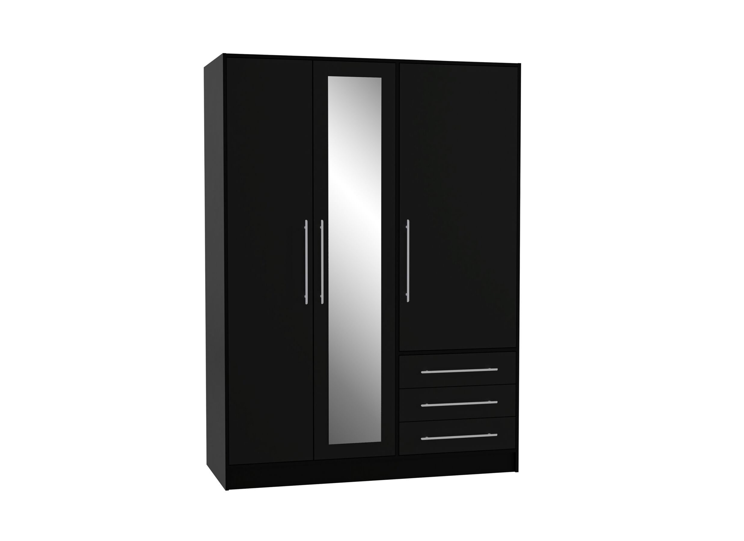 Kleerkast Jupiter 145cm - decor - zwart