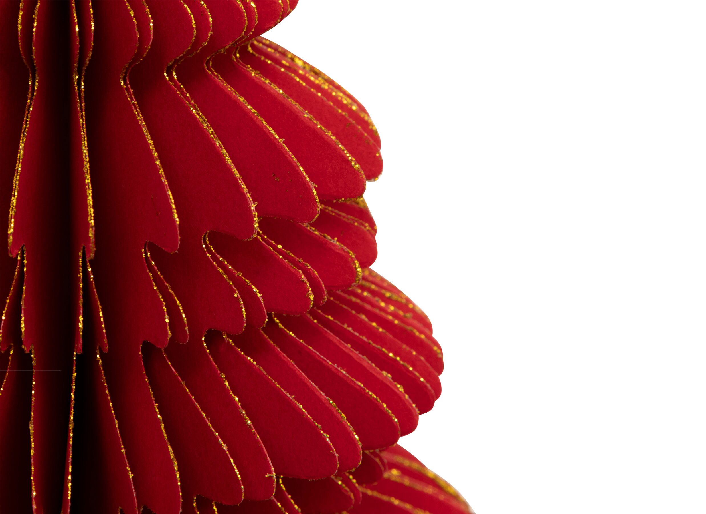 Detailfoto - Kerstboom H30cm - papier - rood