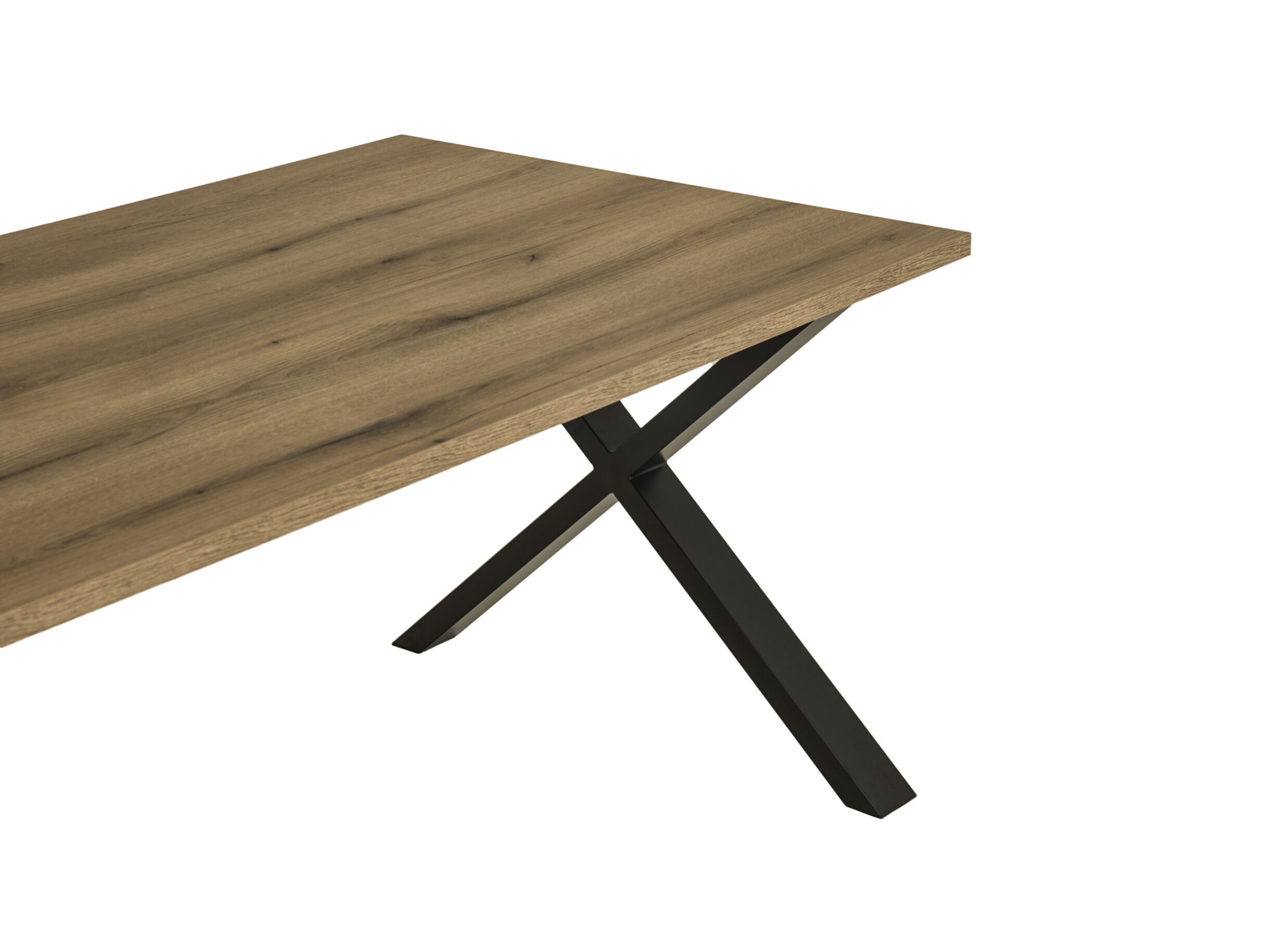 Detail - Table Bordo 200x95cm - décor - chêne etna/noir