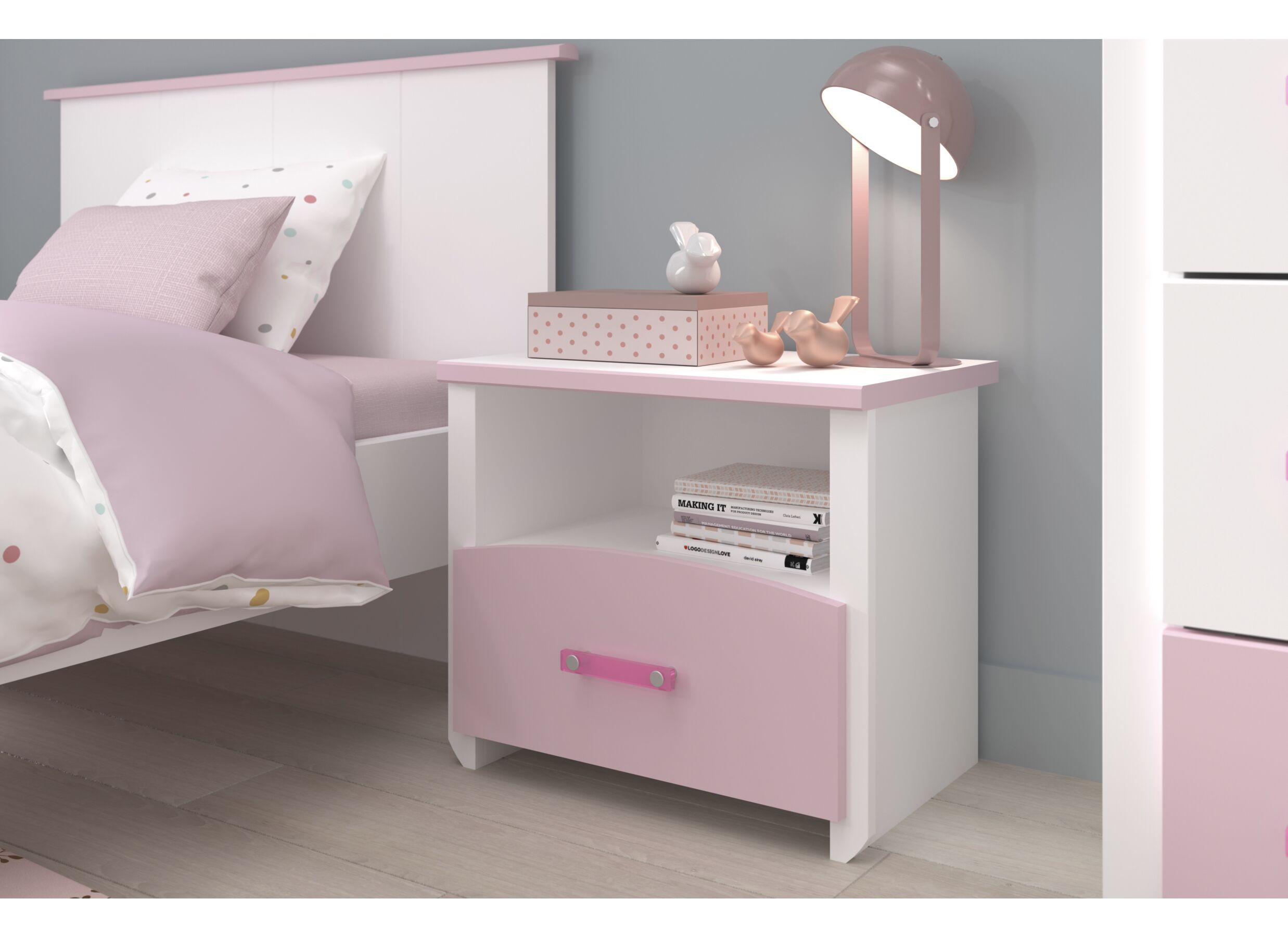 Foto ambiance - Table de chevet Biotiful 48x33x42cm