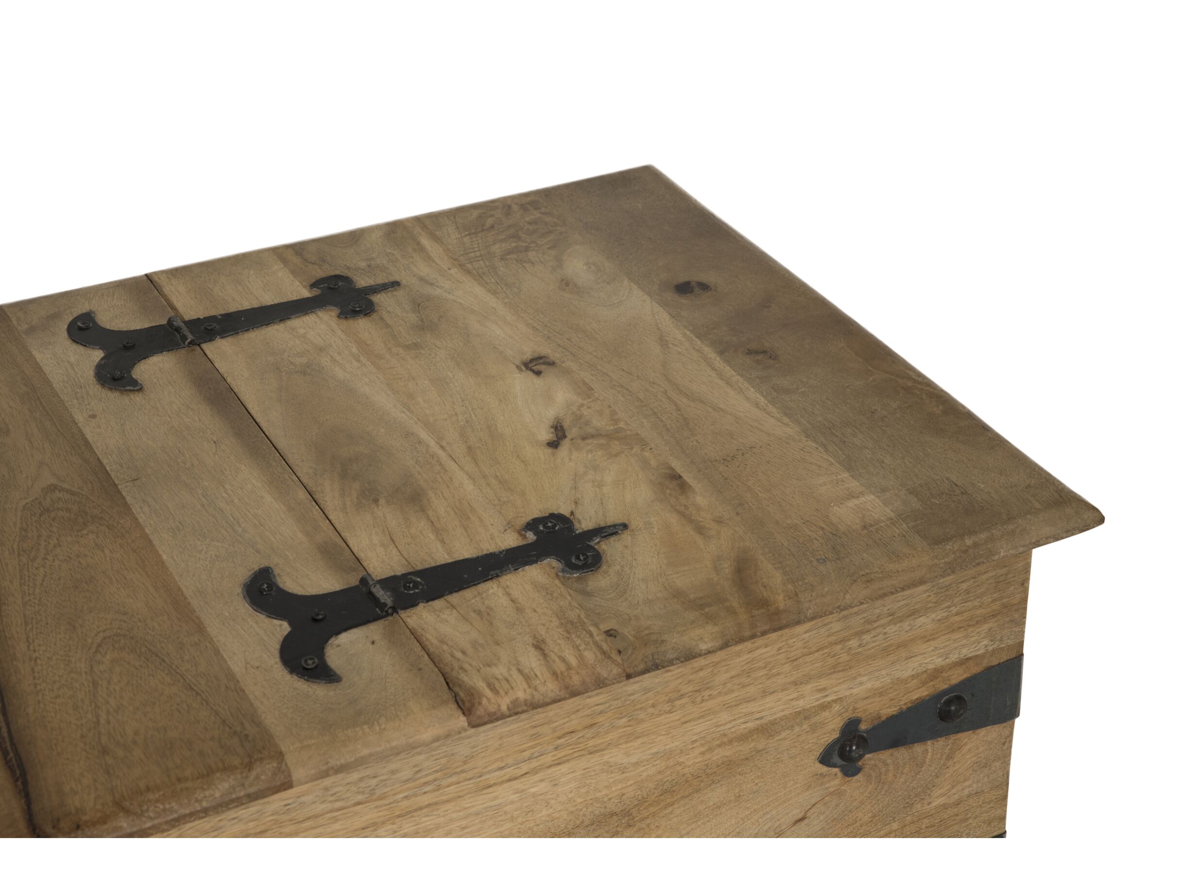 Detailfoto - Salontafel Cyclops 118x53cm - hout massief - naturel