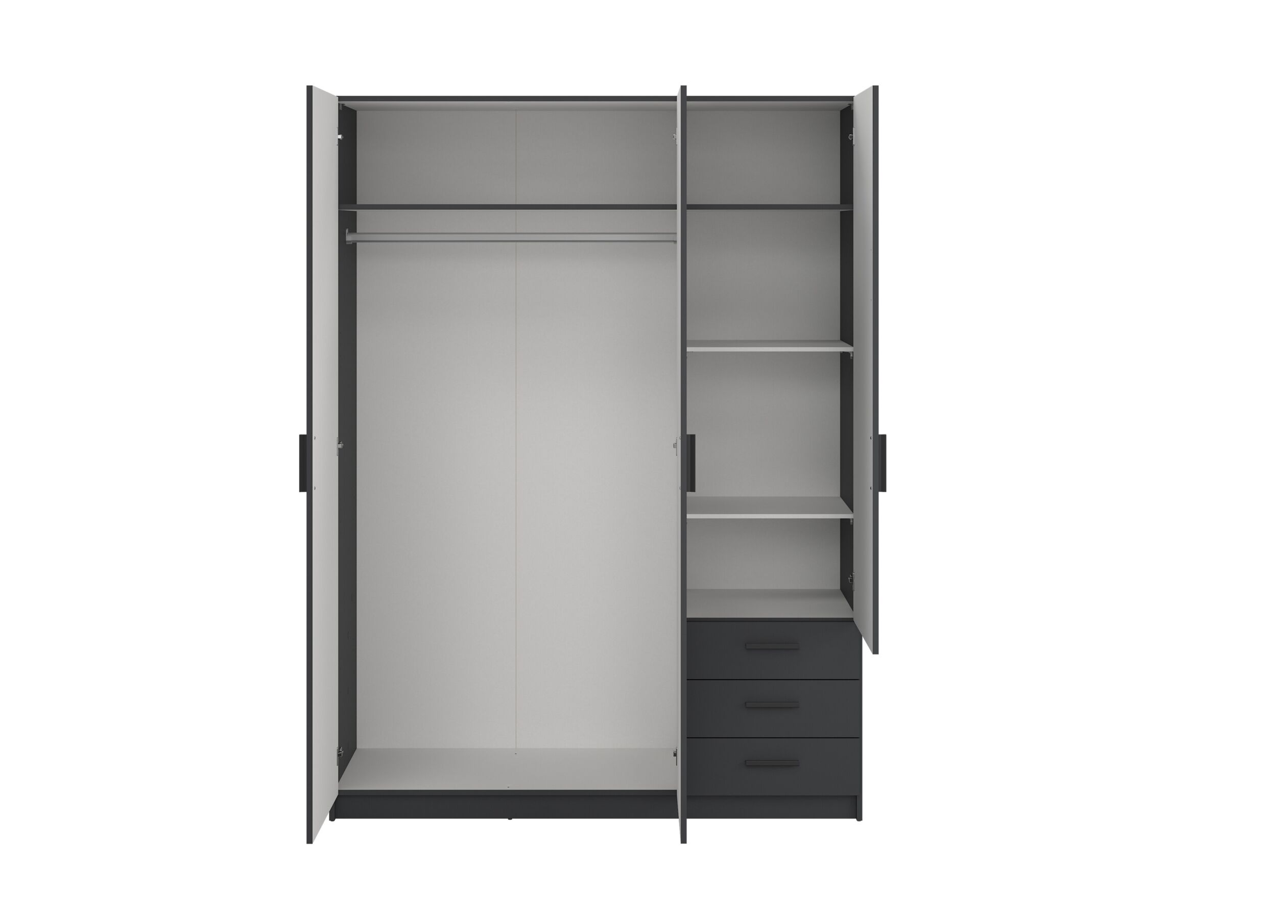 Disposition - Garde-robe Sprint 147cm - décor - gris mat