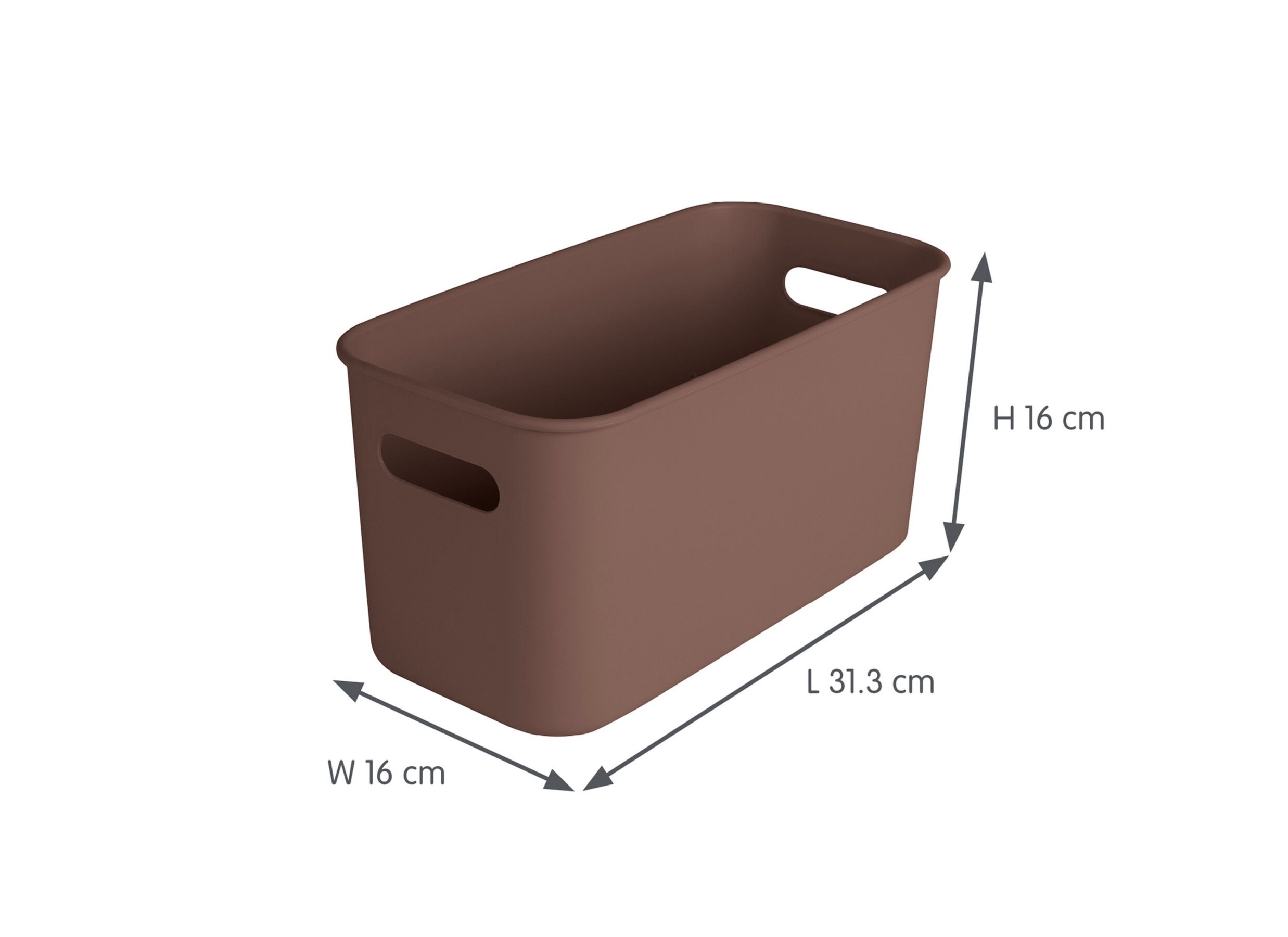 Afmetingen - Opbergbox Sigma Home Cube 6L - 31,3x16x16cm