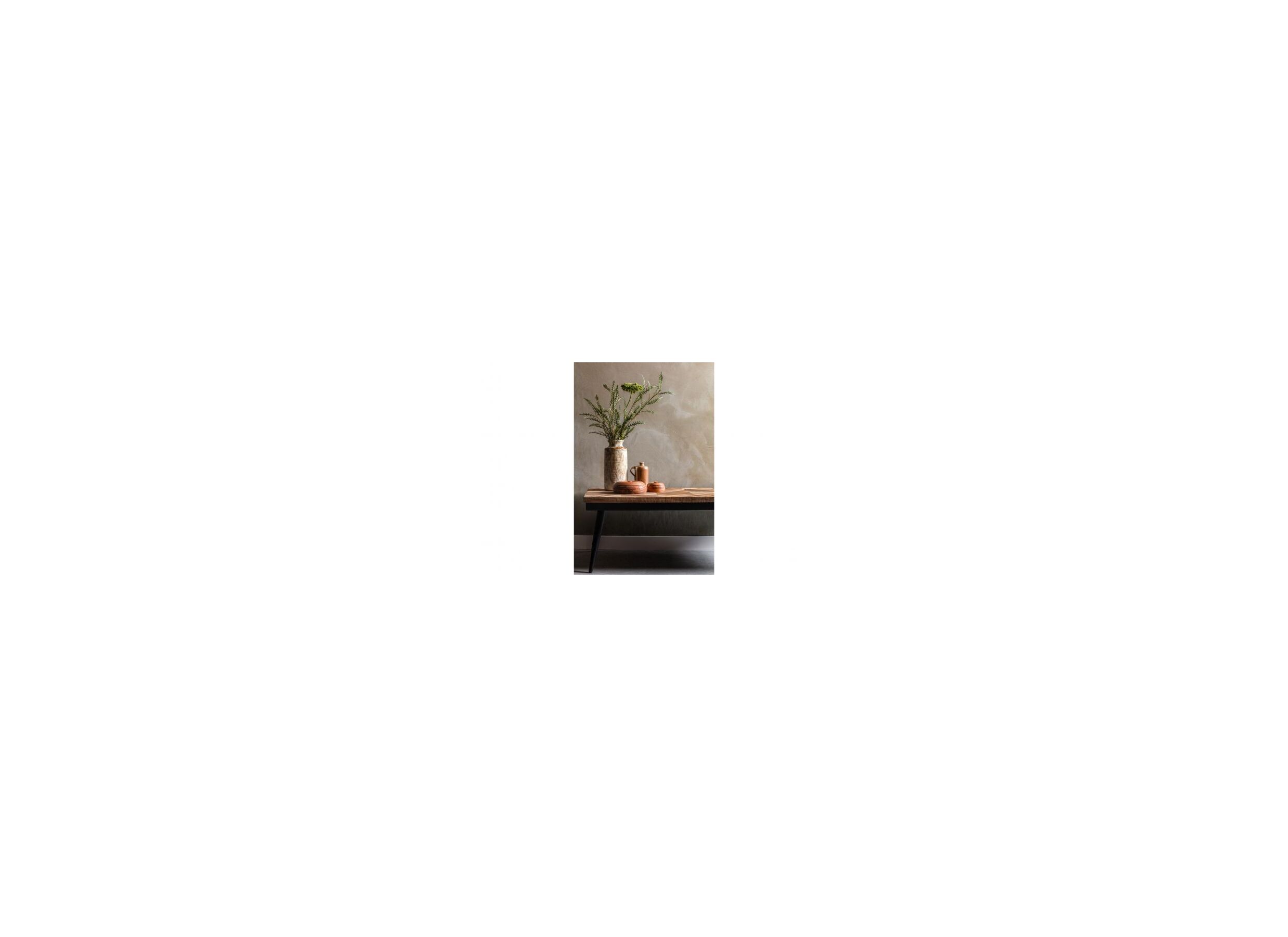 Foto ambiance - Table basse 120x60cm - bois massif - marron