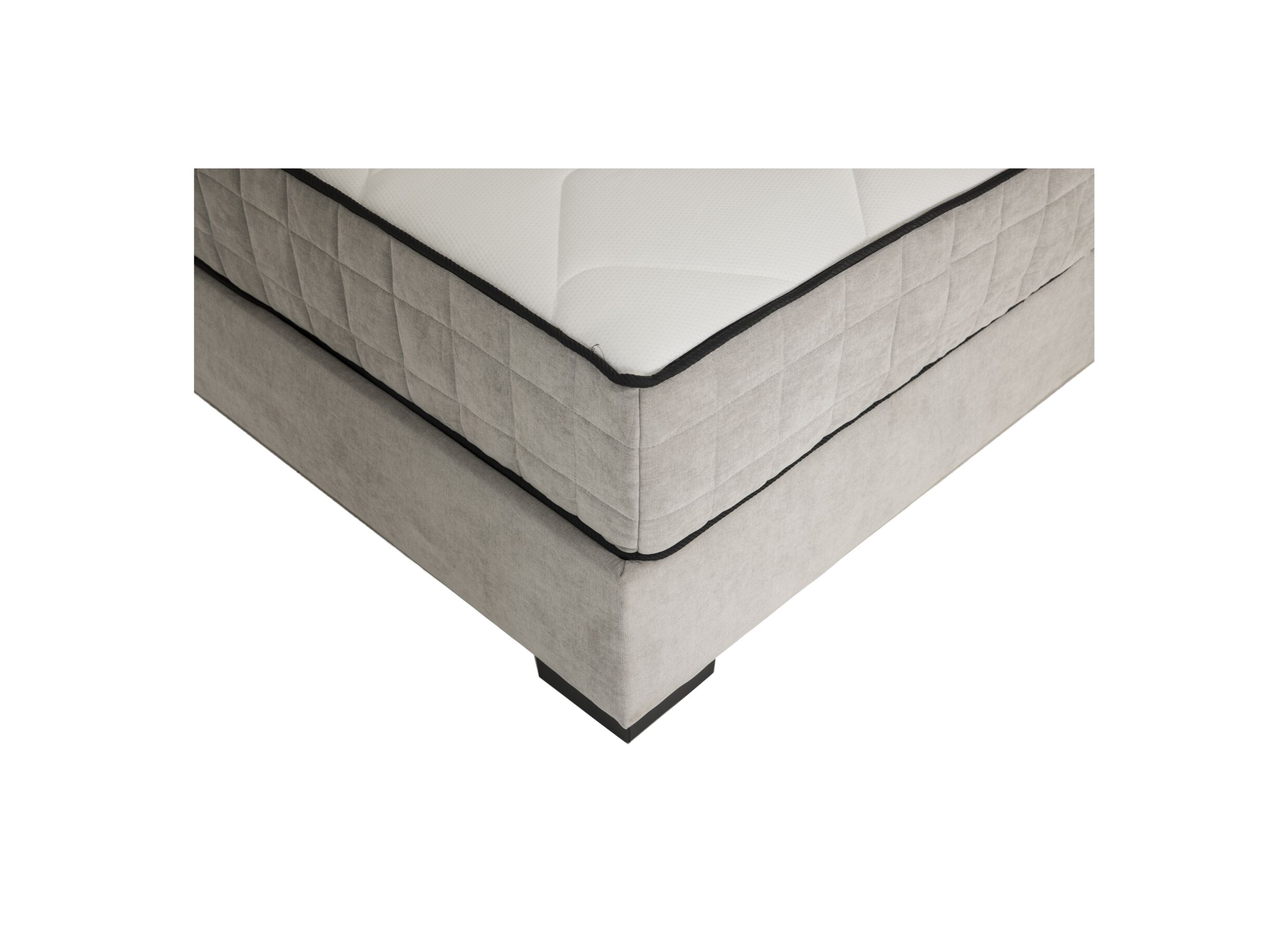 Detail - Lit box Nagol A 140x200cm avec rangement tissu argent