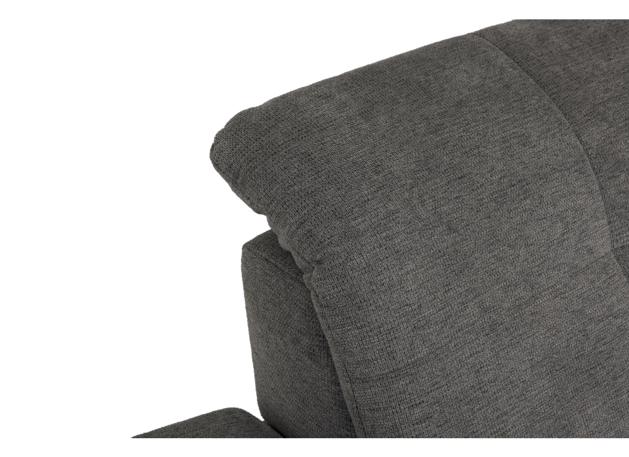 Hoeksalon Artus 371x260cm - stof - grijs met bedfunctie en opbergruimte