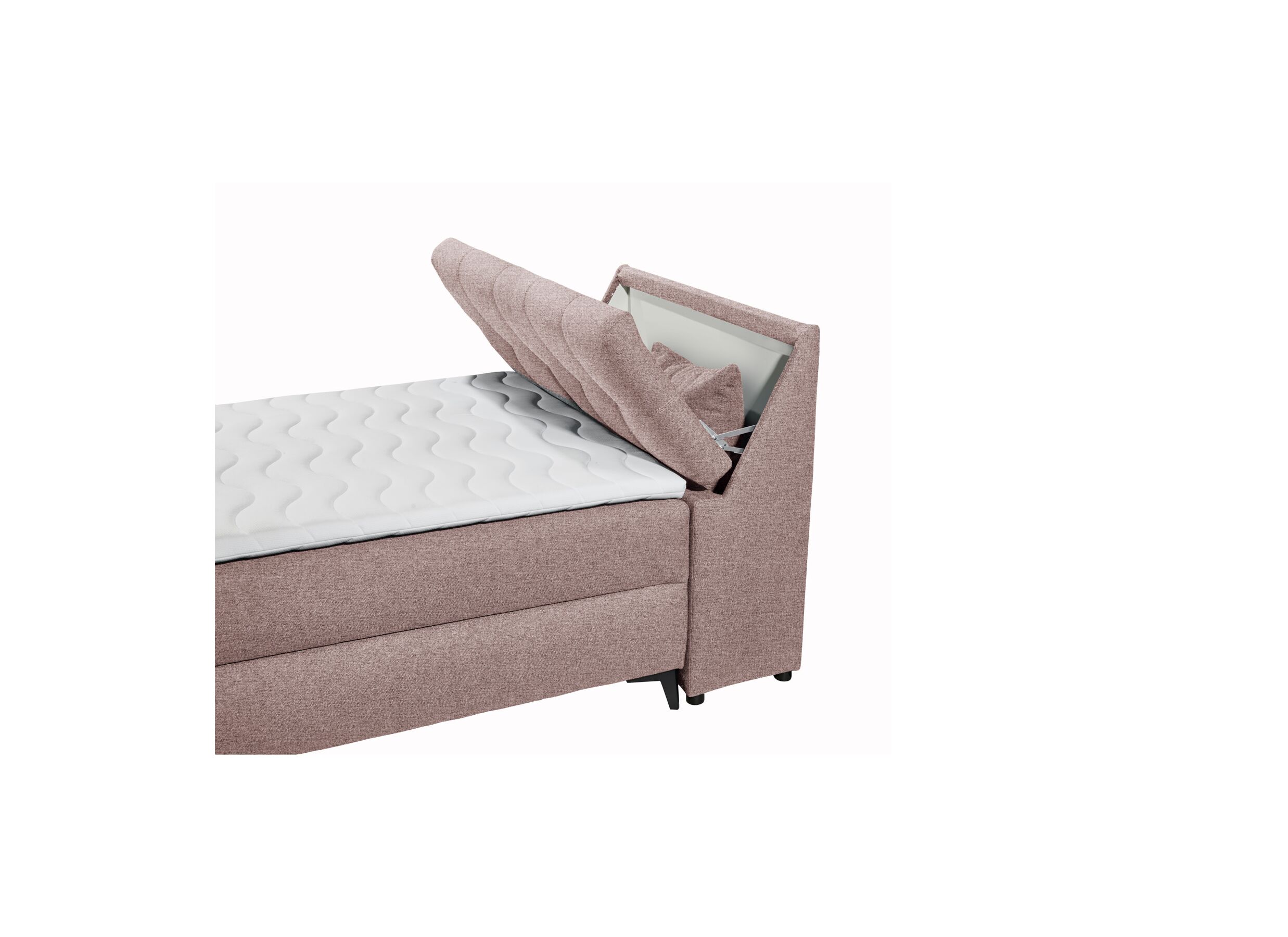 Detailfoto - Bedbox Atlantis 120x200cm met opbergruimte stof flamingo