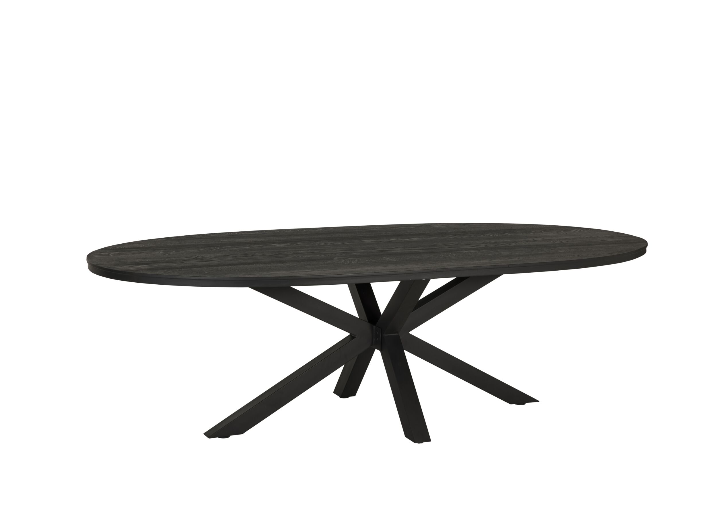 Table Mauri bois massif ovale 250x128cm - Table Mauri 250x128cm - chêne massif - noir