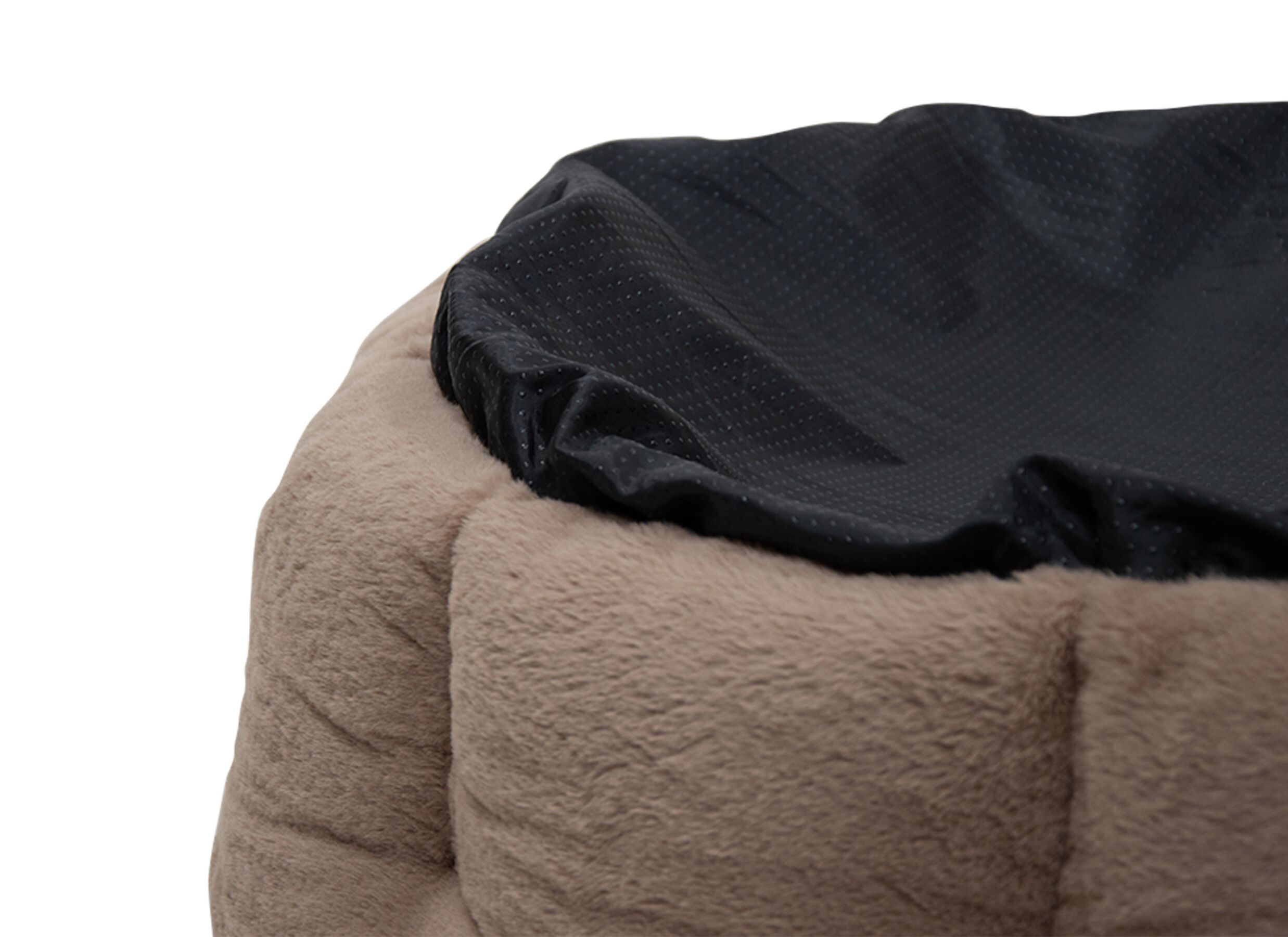 Detail - Panier pour chien Champs Elysees L 80x80x28cm - tissu - moka