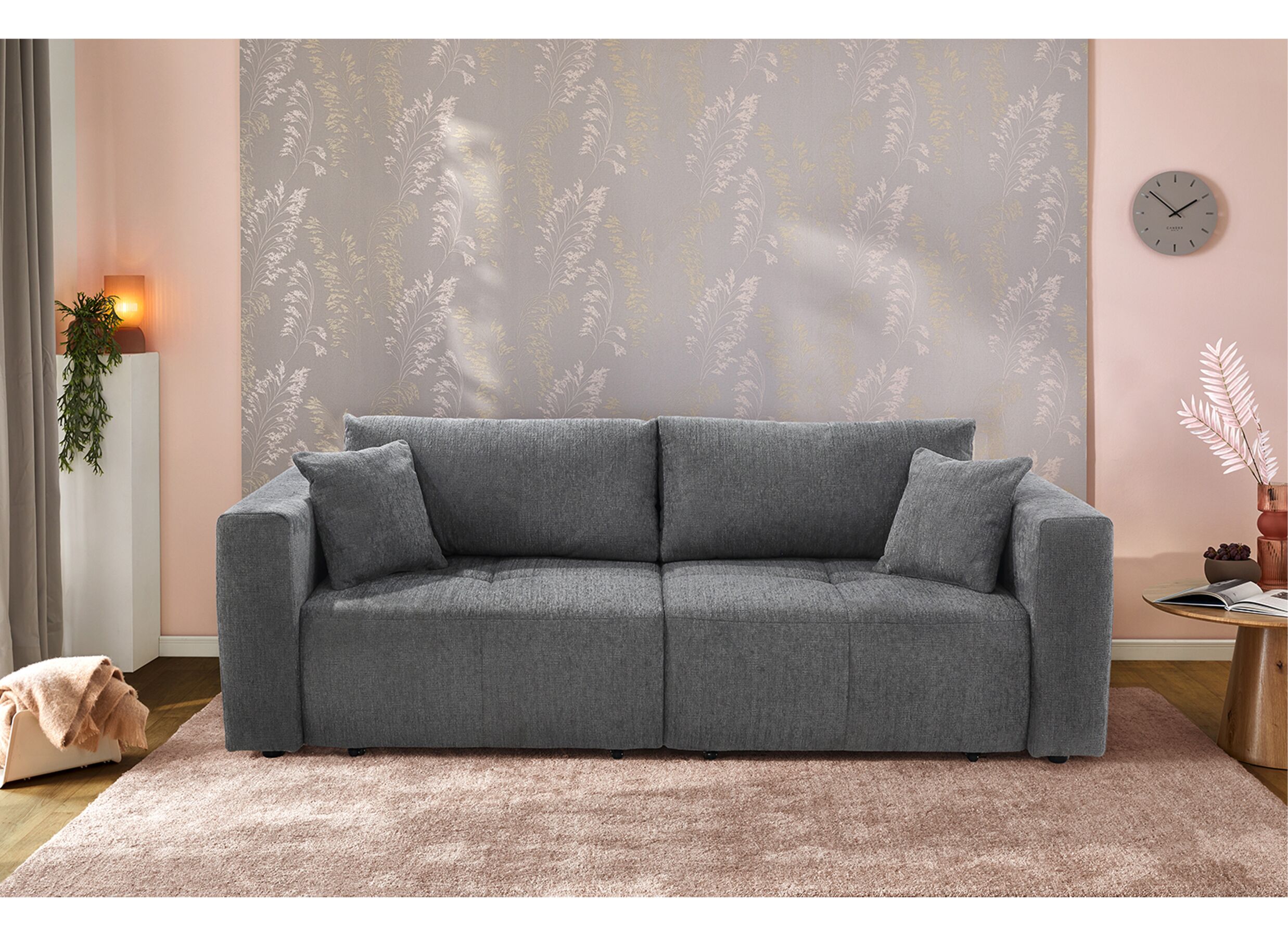 Sfeerfoto - Zetel Relax Bigsofa 4-zit - stof - chenil middengrijs
