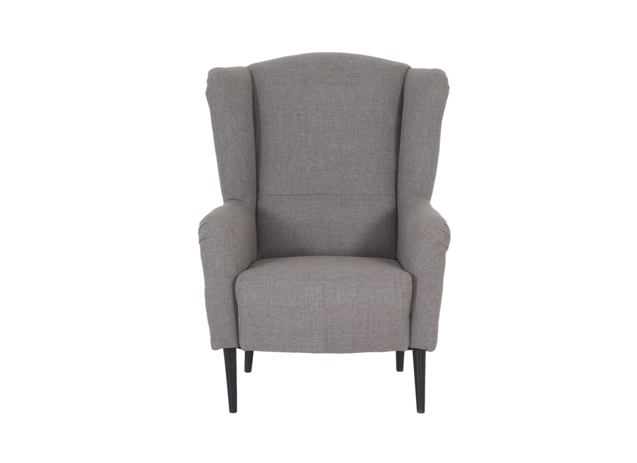 Fauteuil et pouf Canto 76x80x107cm - tissu - taupe