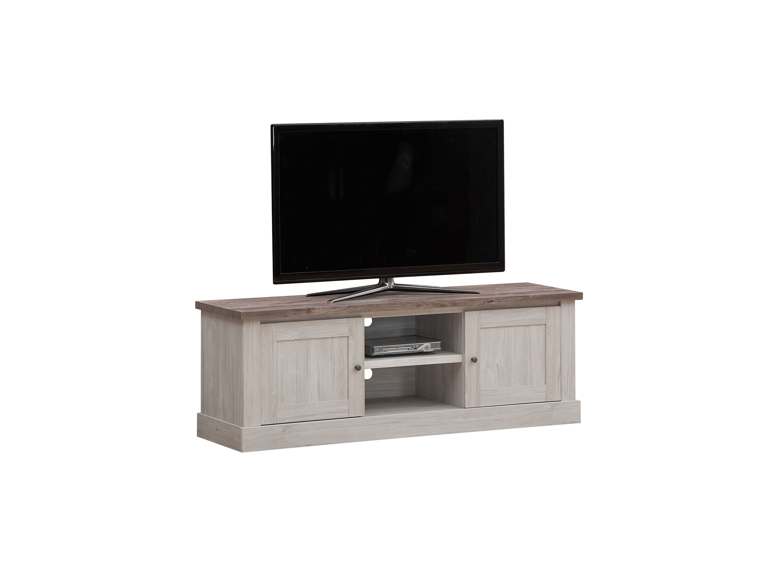Meuble TV rustique Eline 157cm - Meuble TV Eline 157cm - film décoratif - white oak & autumn oak