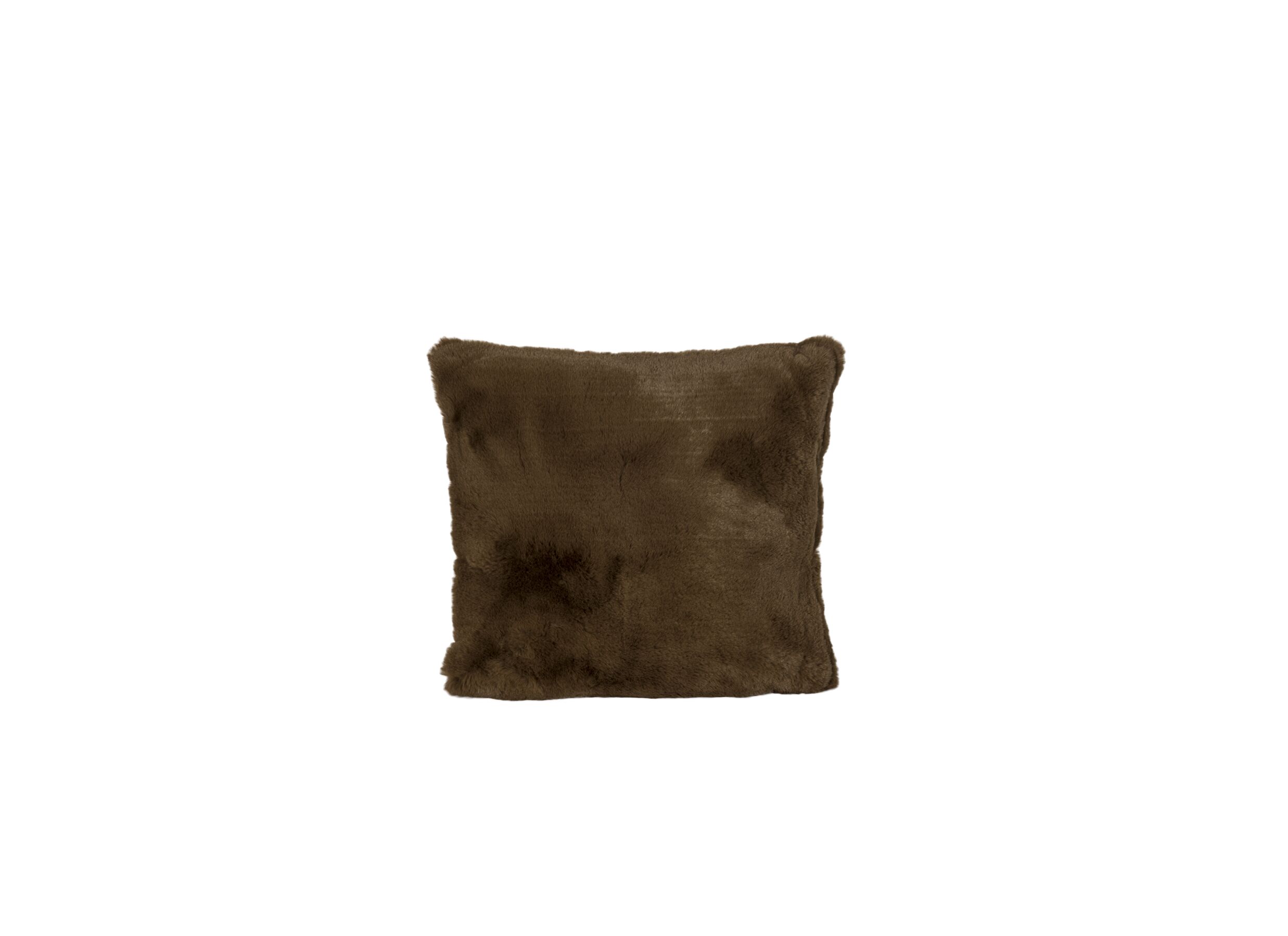 Kussen Duffie 45x45cm - imitatie konijnenvacht - bruin - Coussin Duffie 45x45cm - imitation fourrure de lapin - brun