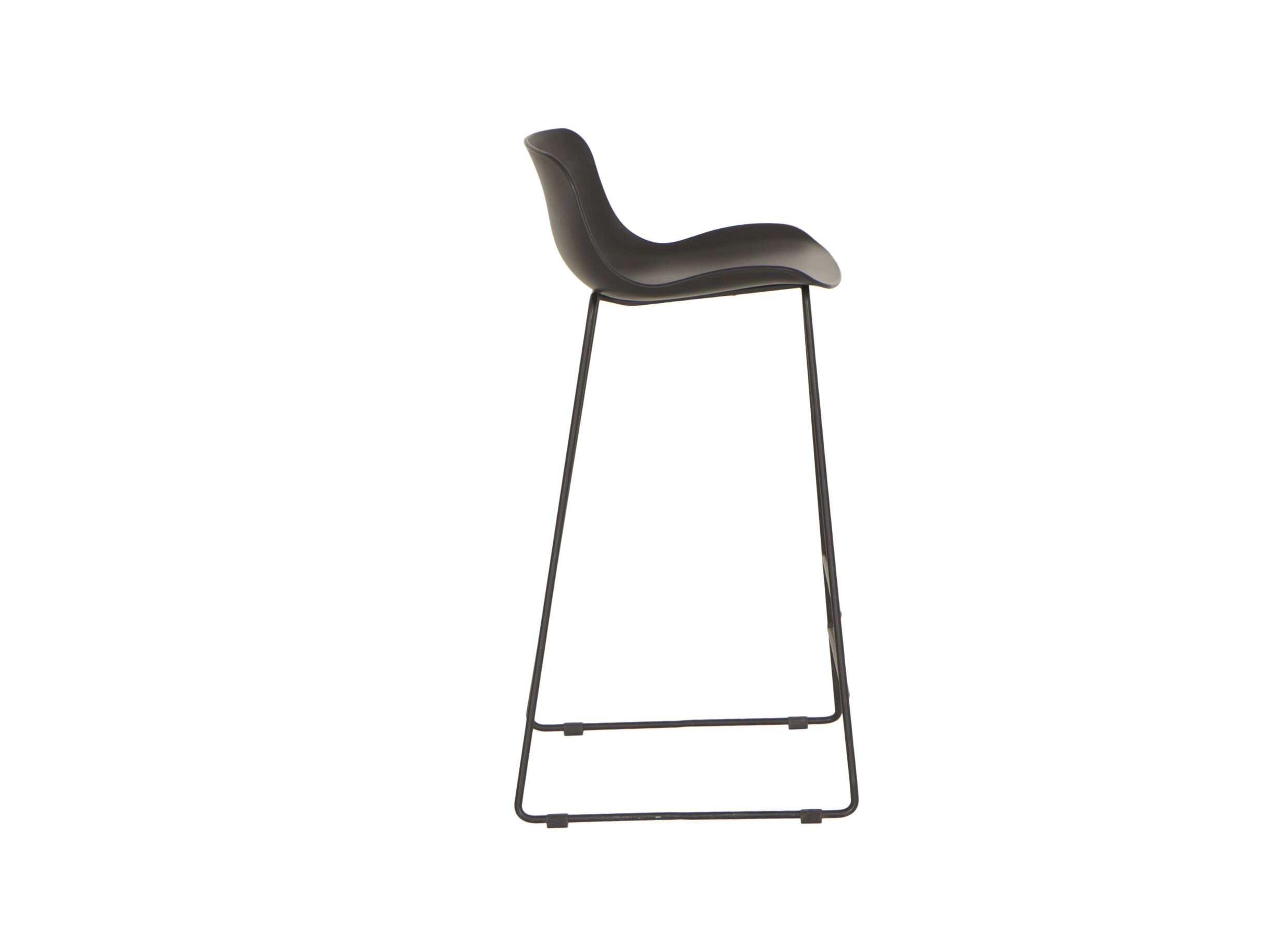 Detail - Chaise de bar Diavola HA76cm - synthétique - noir