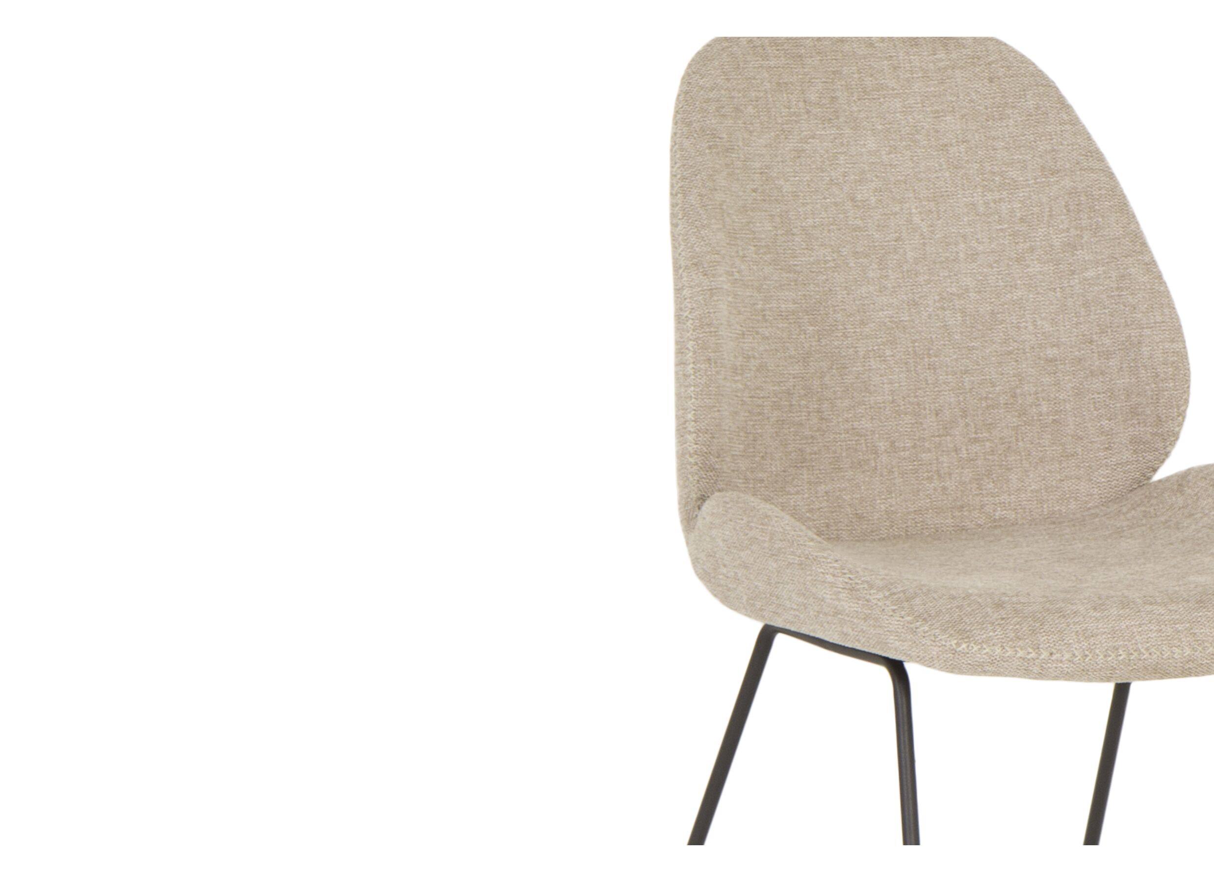 Chaise Patti 49x53x87cm - tissu - beige