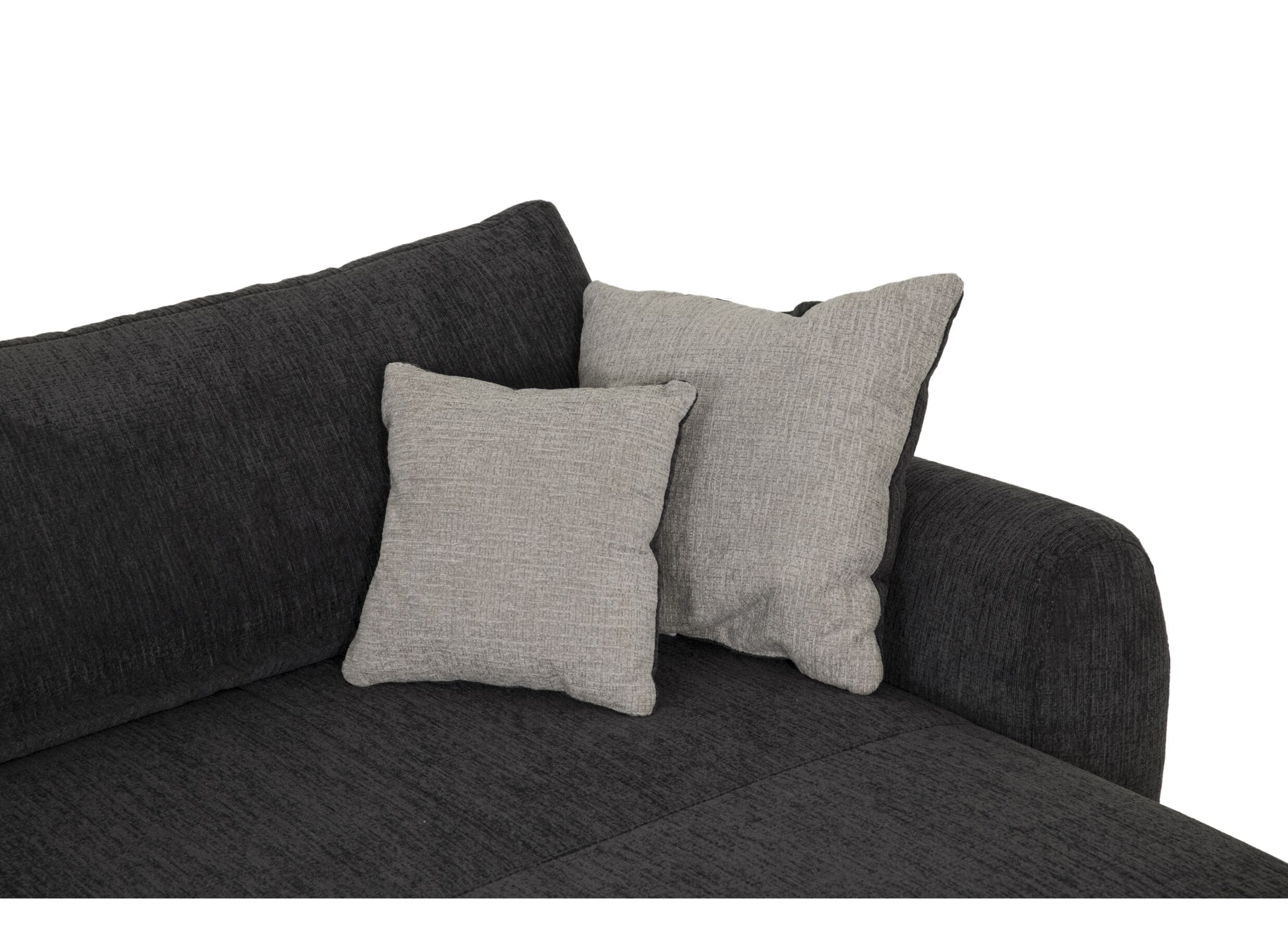 Canapé d'angle Laguna 325x180cm - tissu - gris foncé