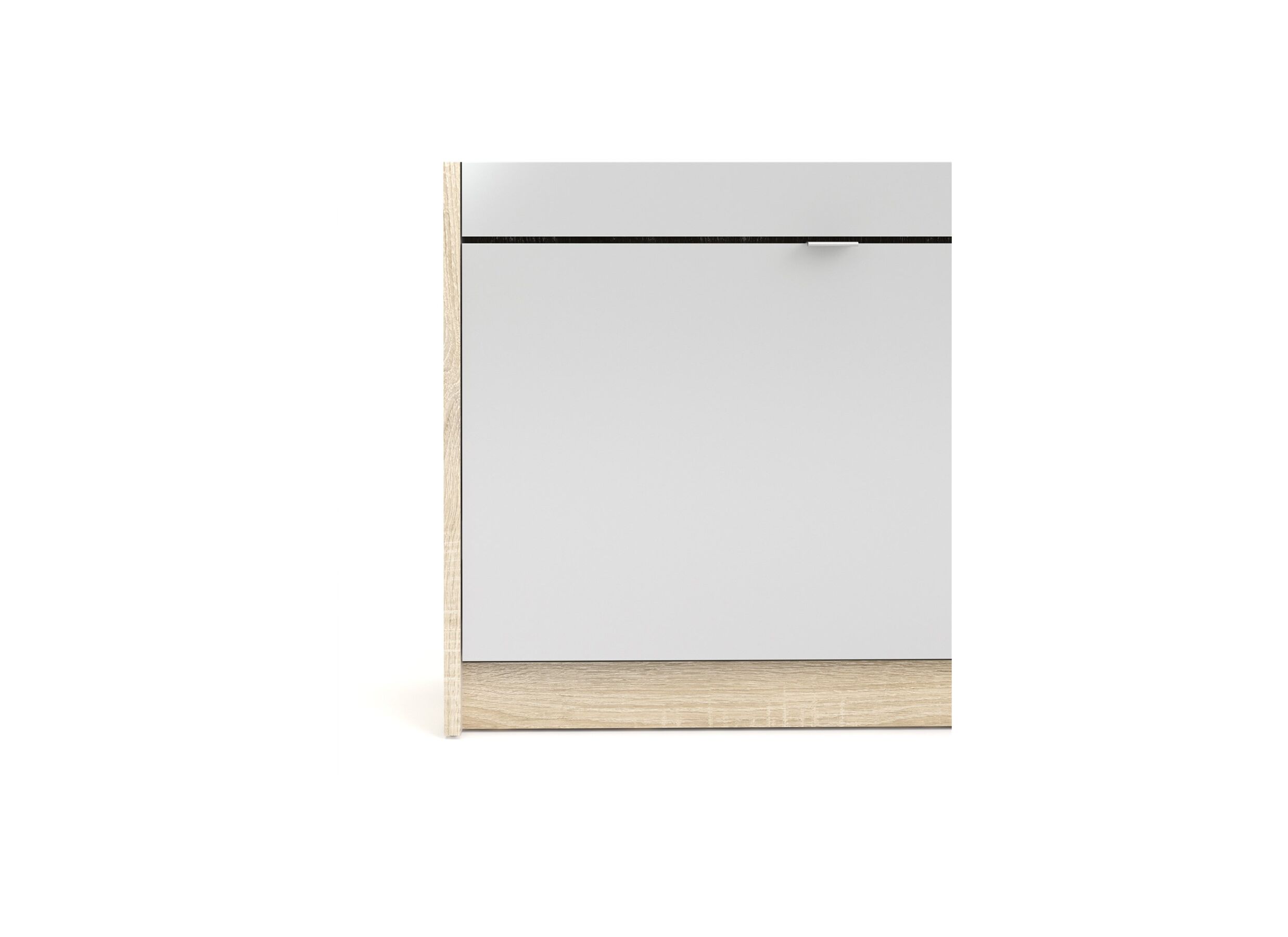 Armoire à chaussures Shoes 99x24x162cm - décor - chêne & blanc laqué