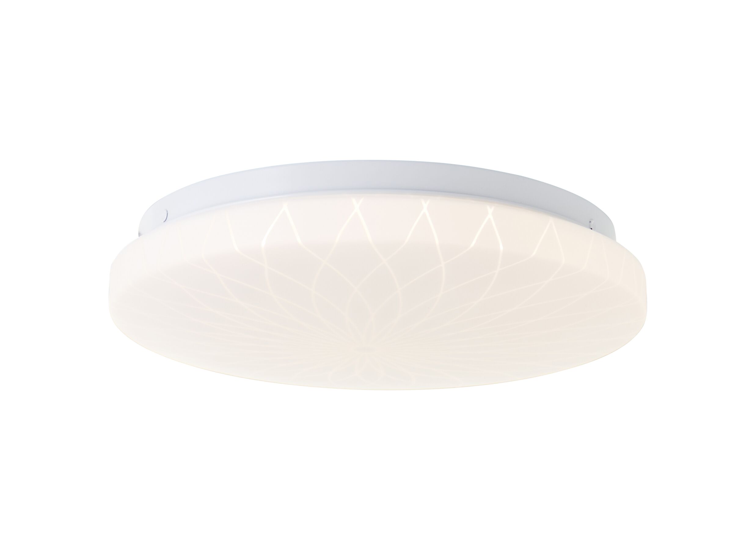 Plus Important - Plafonnier Farah Ø26cm - plastique & métal - blanc