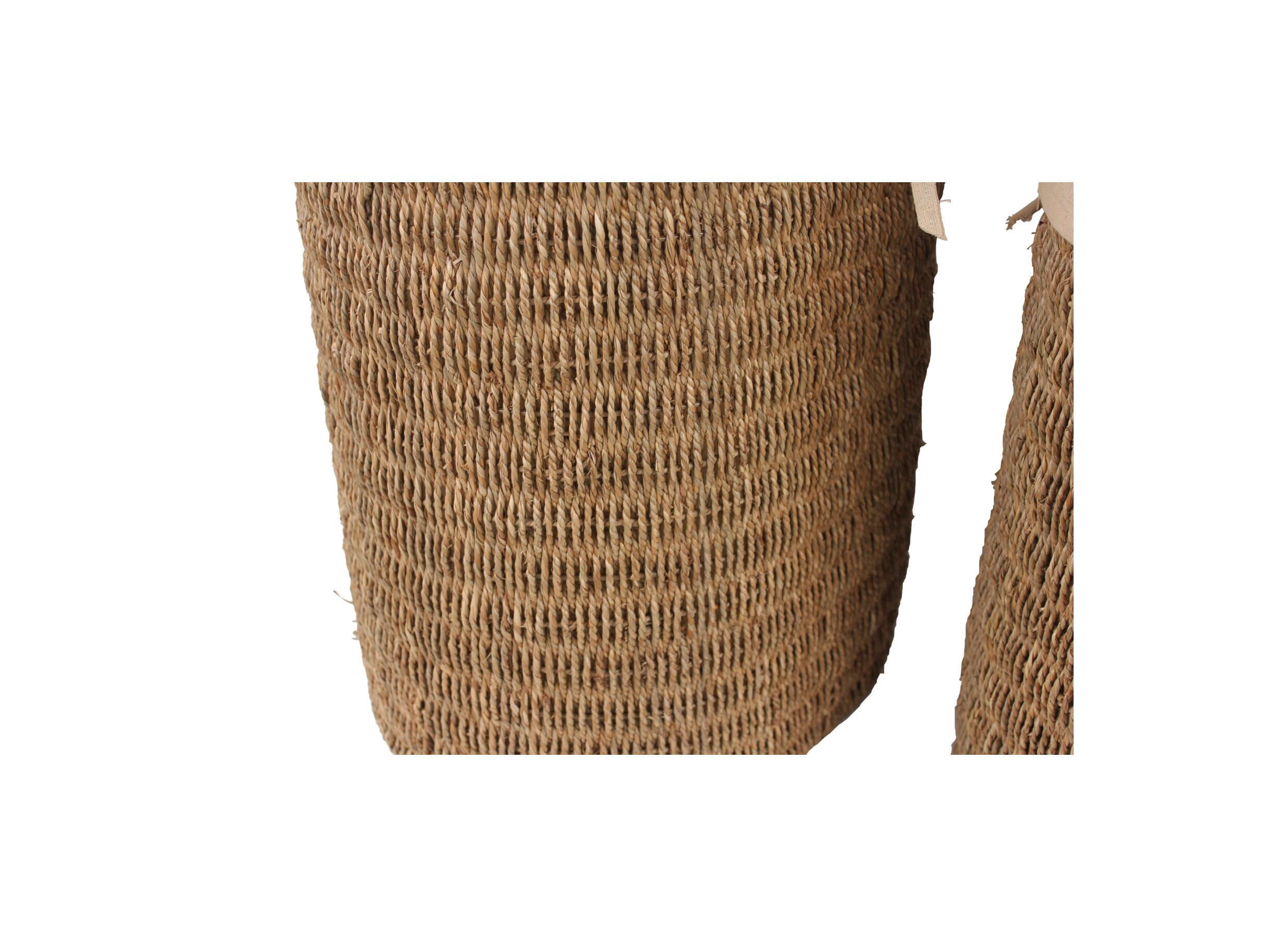 Detailfoto - Linnenmand Zea set van 2 - zeegras - beige