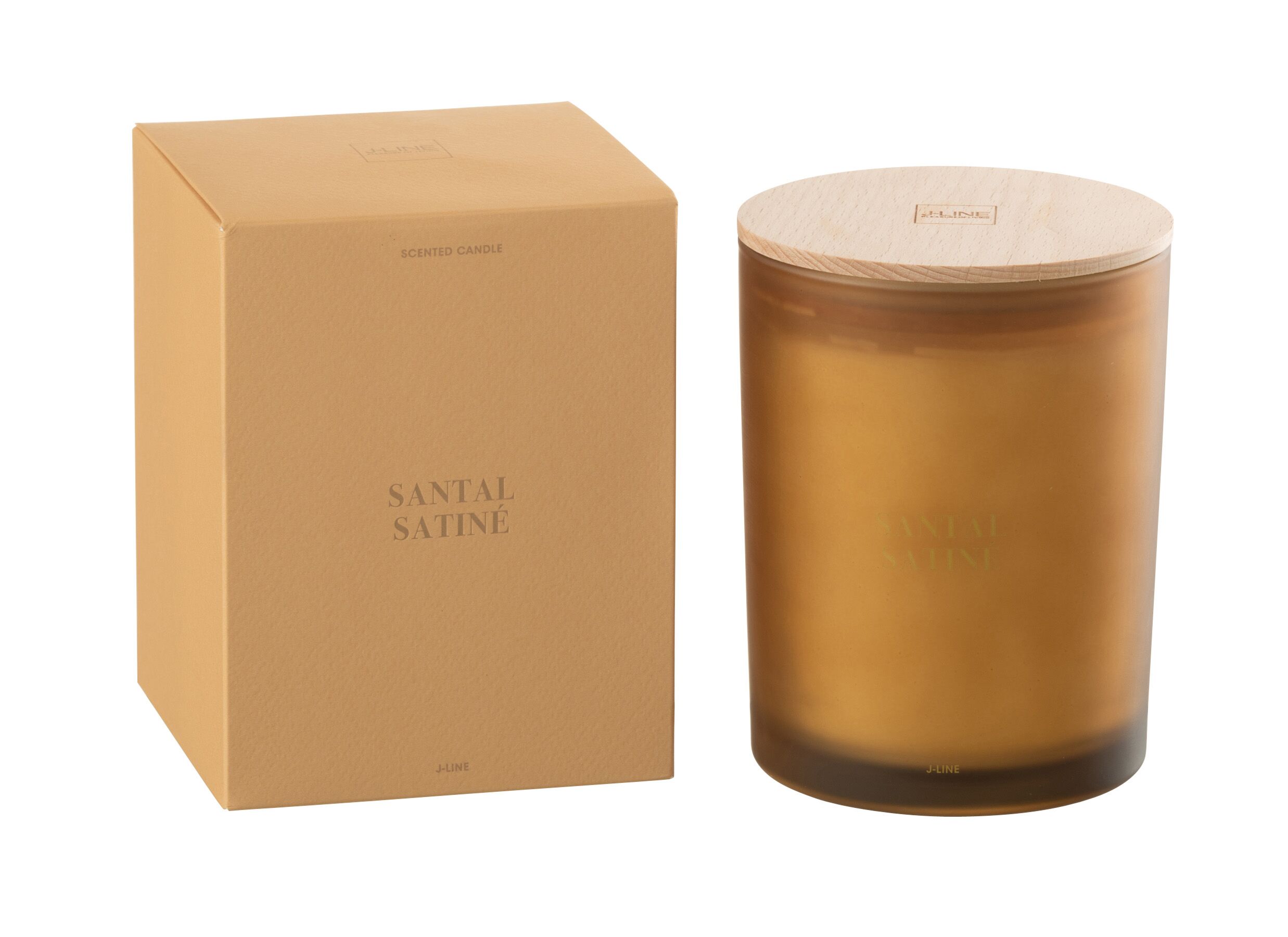 Aperçu - Bougie parfumée Santal Satine Ø10,5cm - verre/paraffine - orange