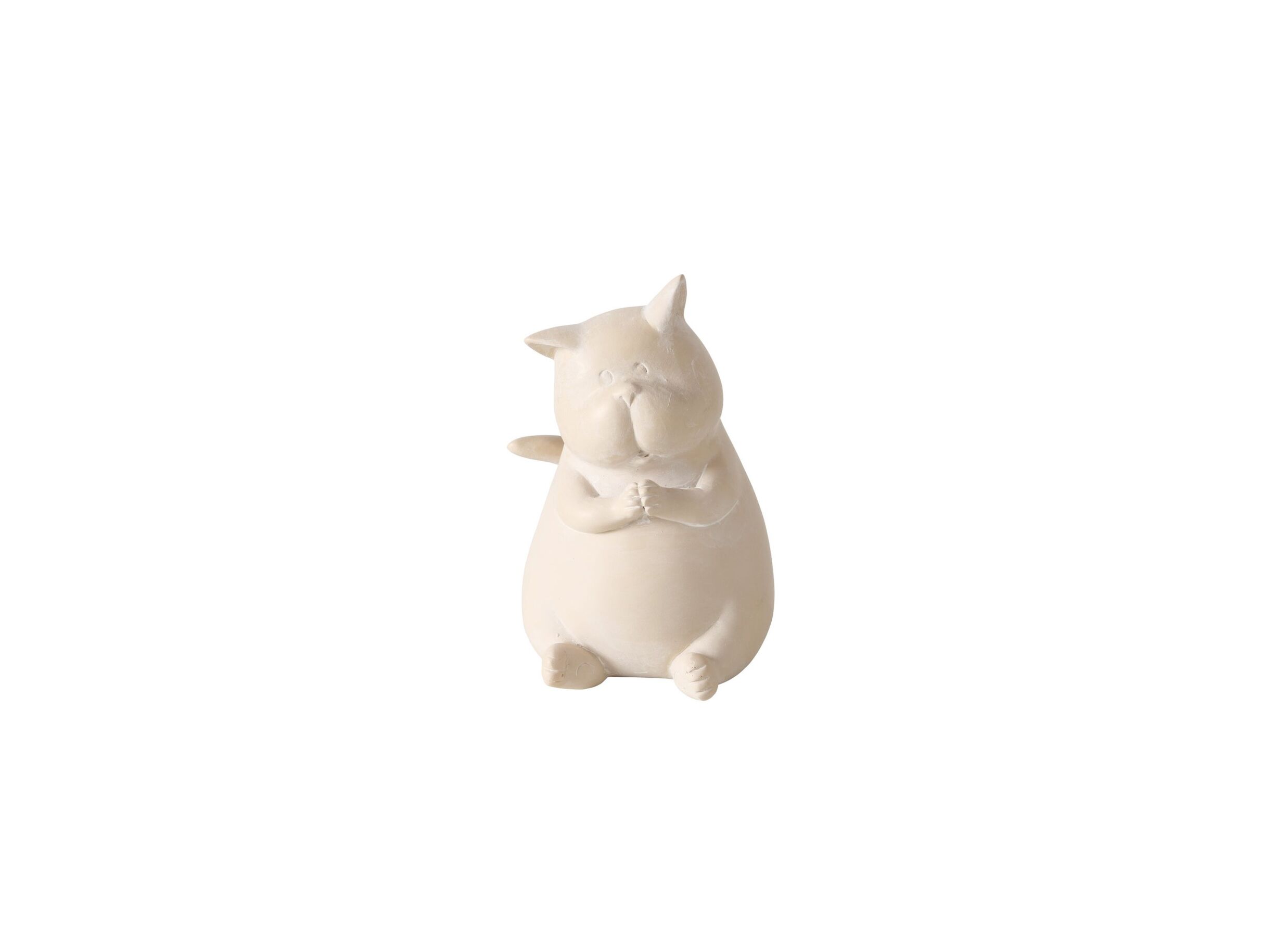 Aperçu - Statuette Catty H12,5cm - polystone - beige