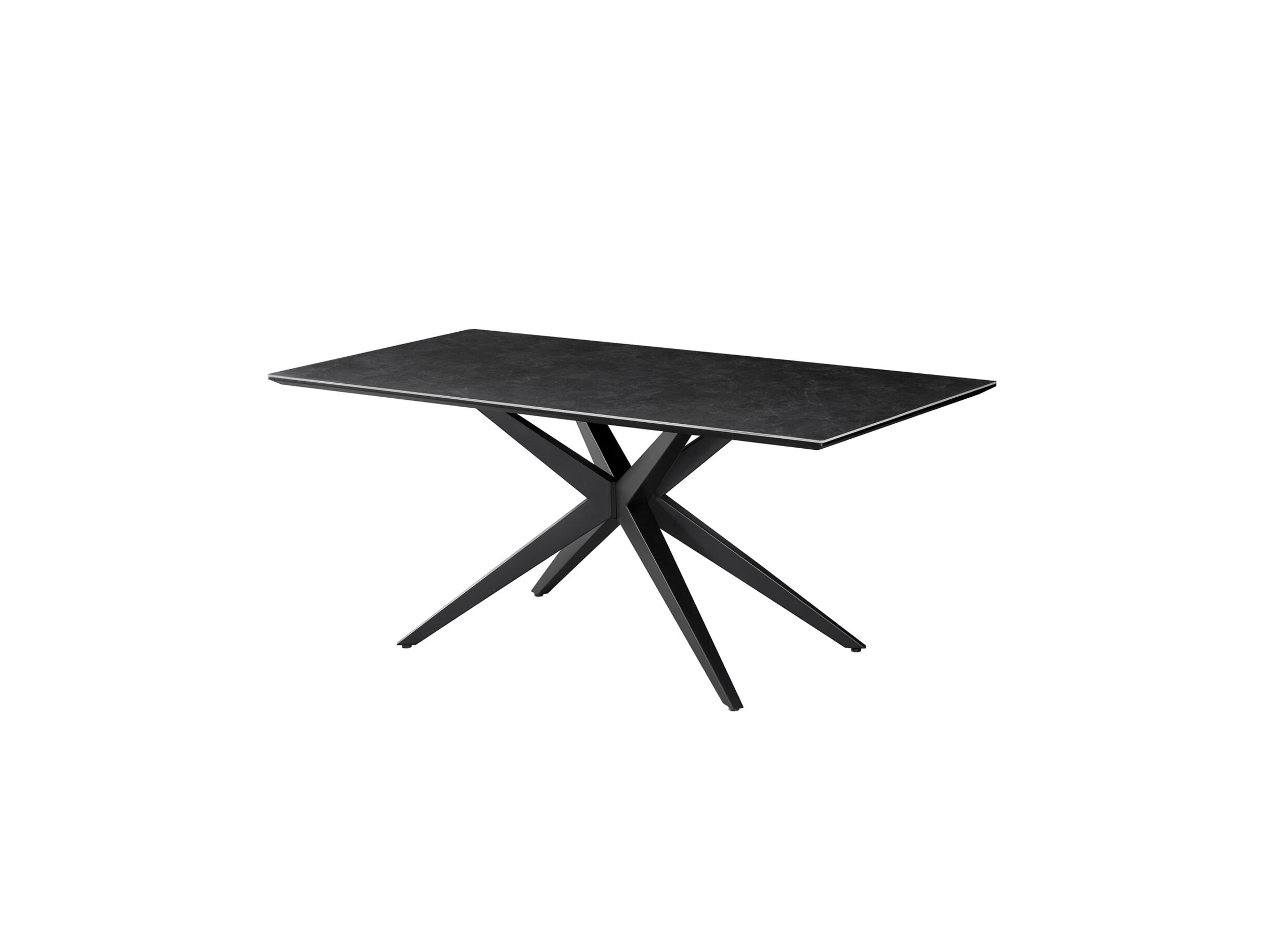 Tafel Sapphire 180x90cm - MDF & metaal - donkergrijs - Tafel Sapphire 180x90cm - MDF & metaal - donkergrijs