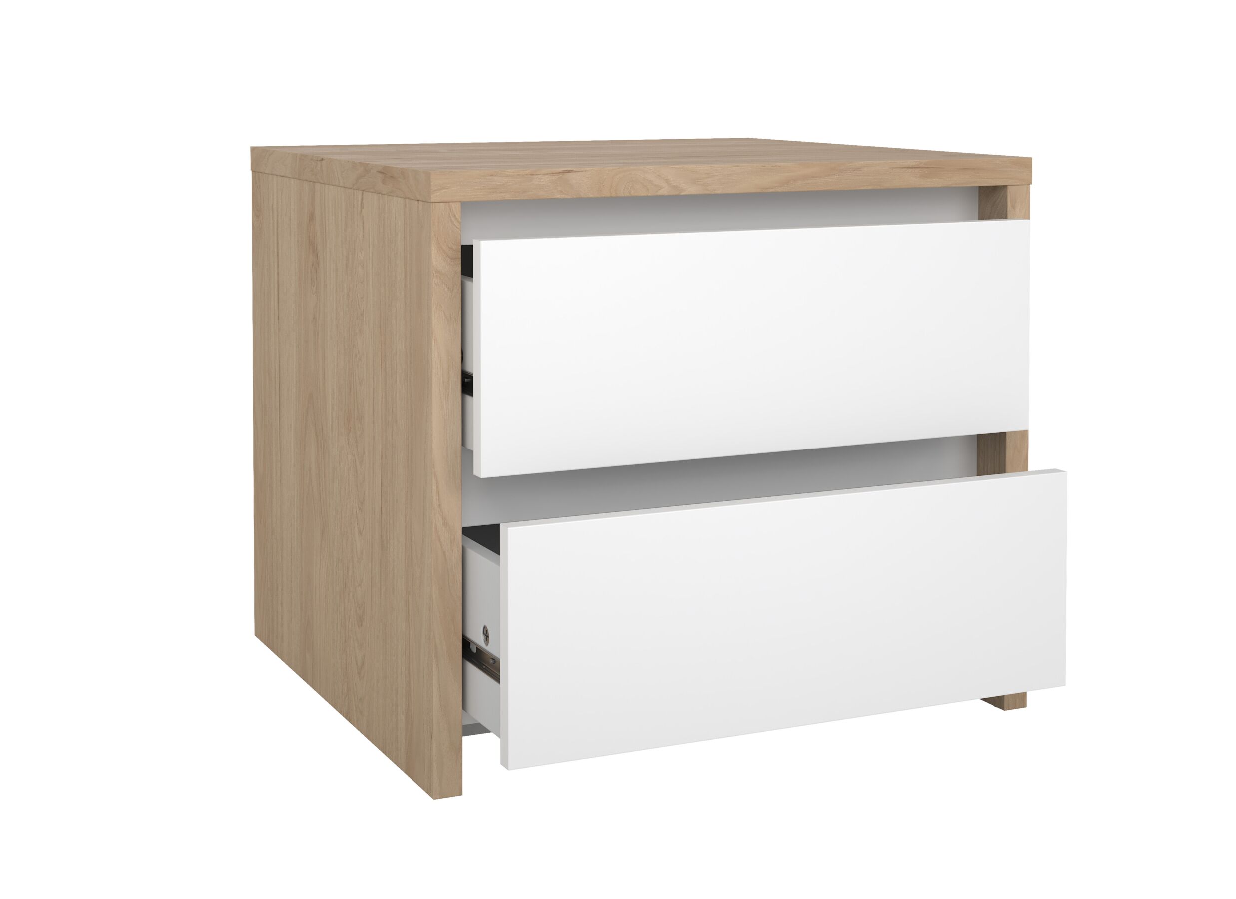 Indeling - Nachtkastje Next 52x48H46cm - decor - wit & jackson hickory