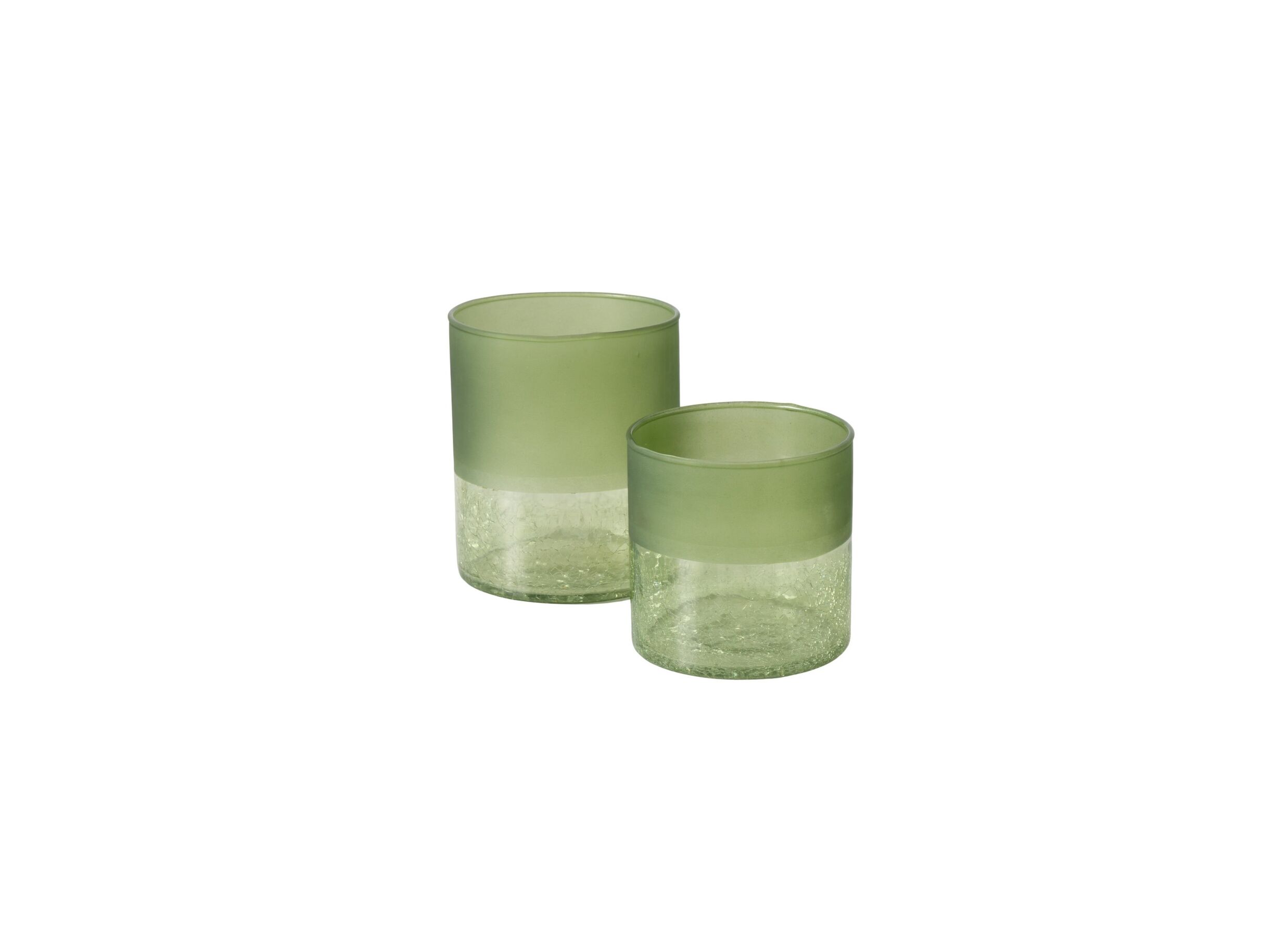 Hoofdfoto - Theelichthouder Meredith set van 2 - glas - groen